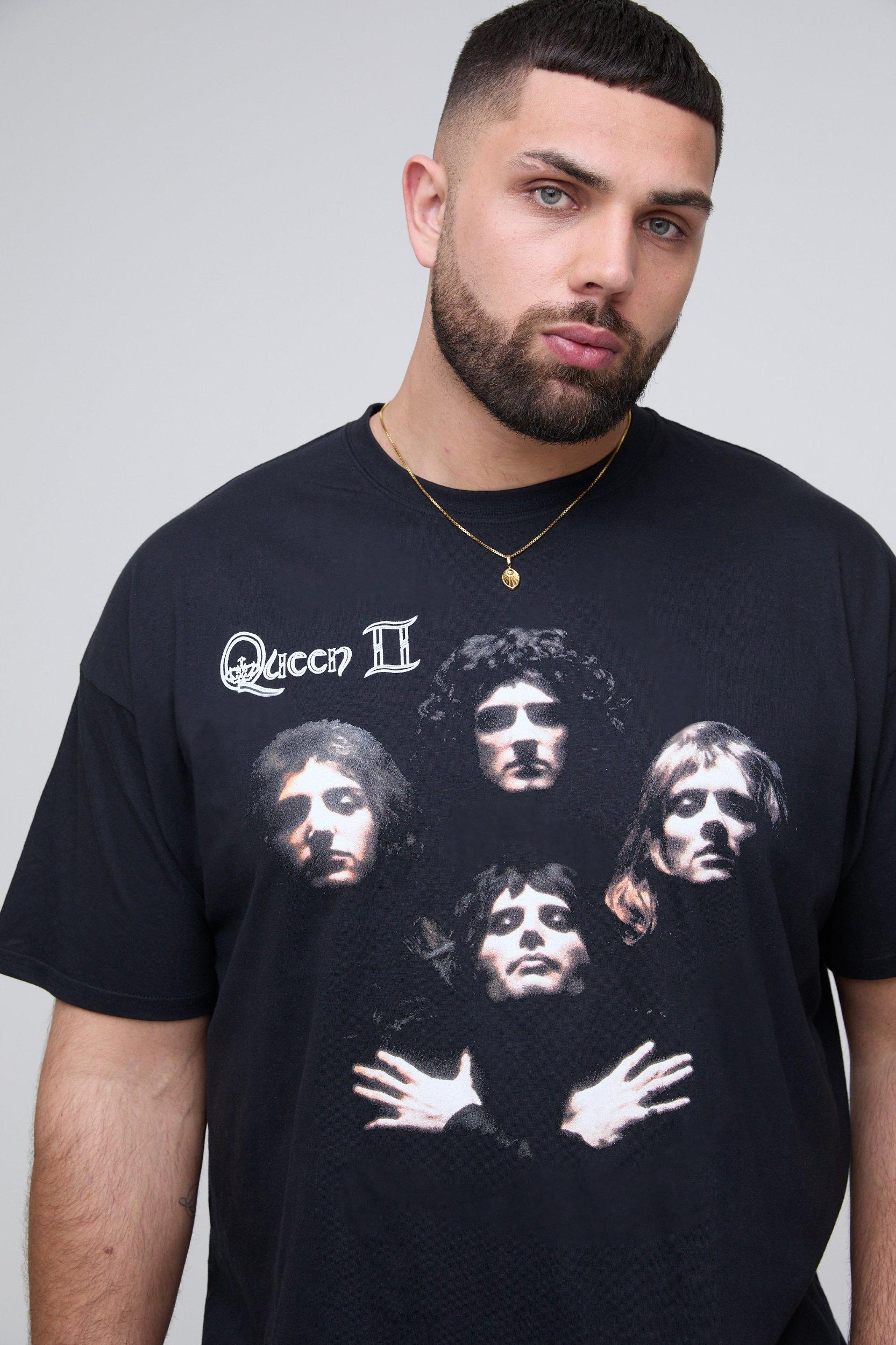 Plus Oversized Queen License Print T-Shirt | boohooMAN USA Product Image