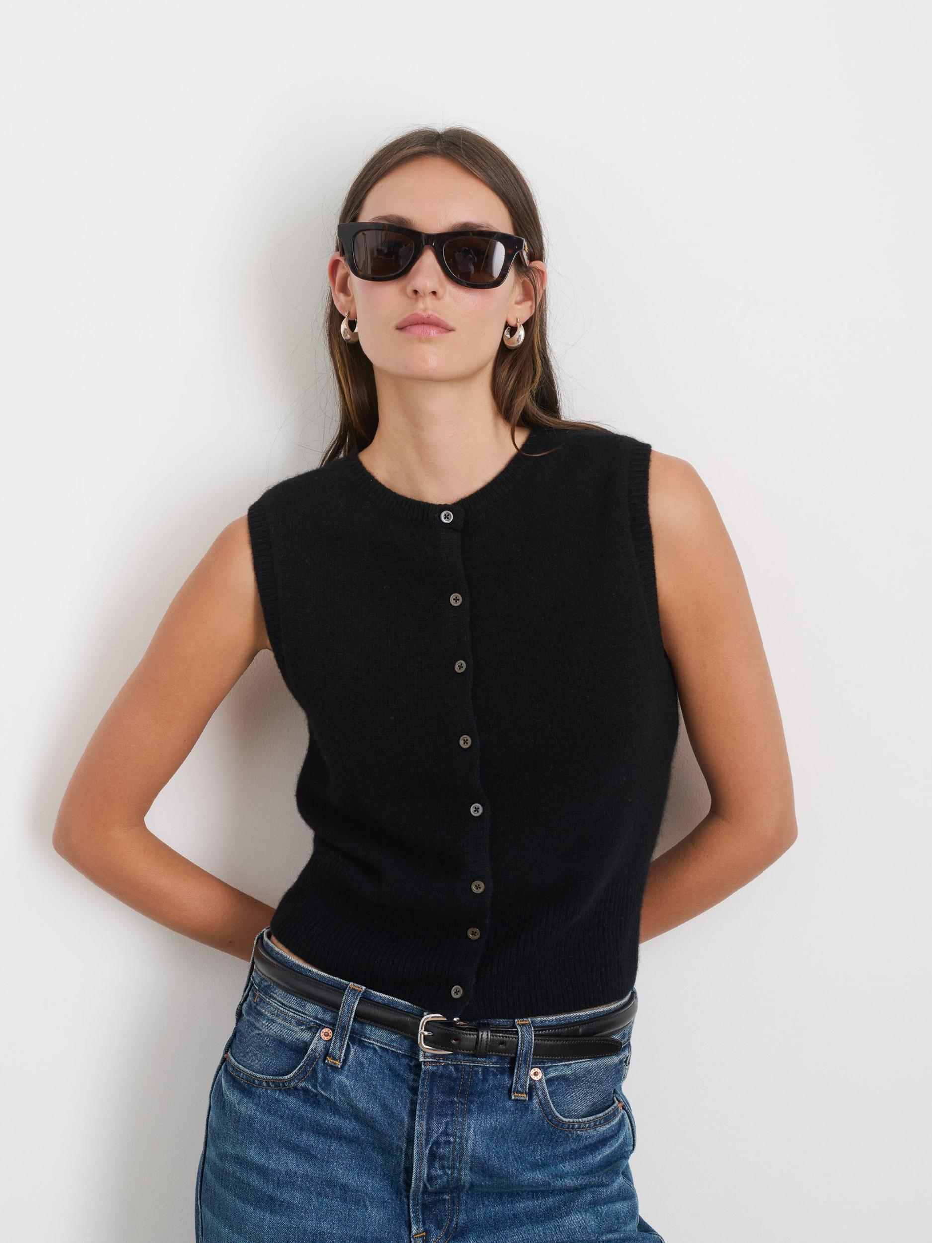 Lucie Vest in Cashmere Product Image