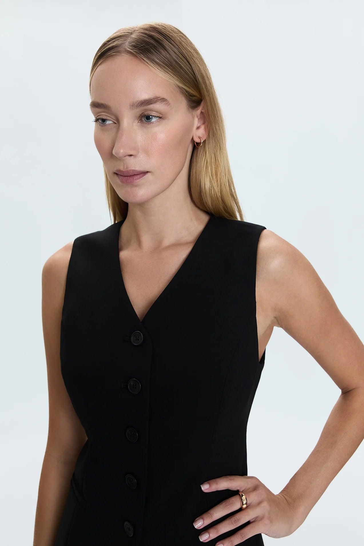 Lila Fitted Vest - Black Product Image