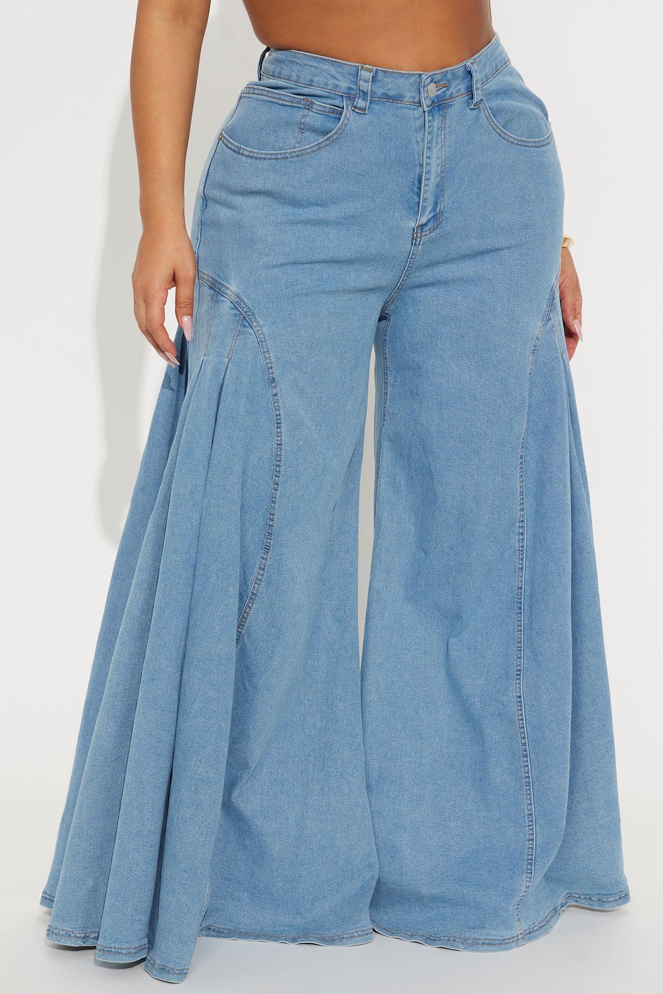 Kalinda Extreme Wide Leg Jeans - Medium Wash Product Image