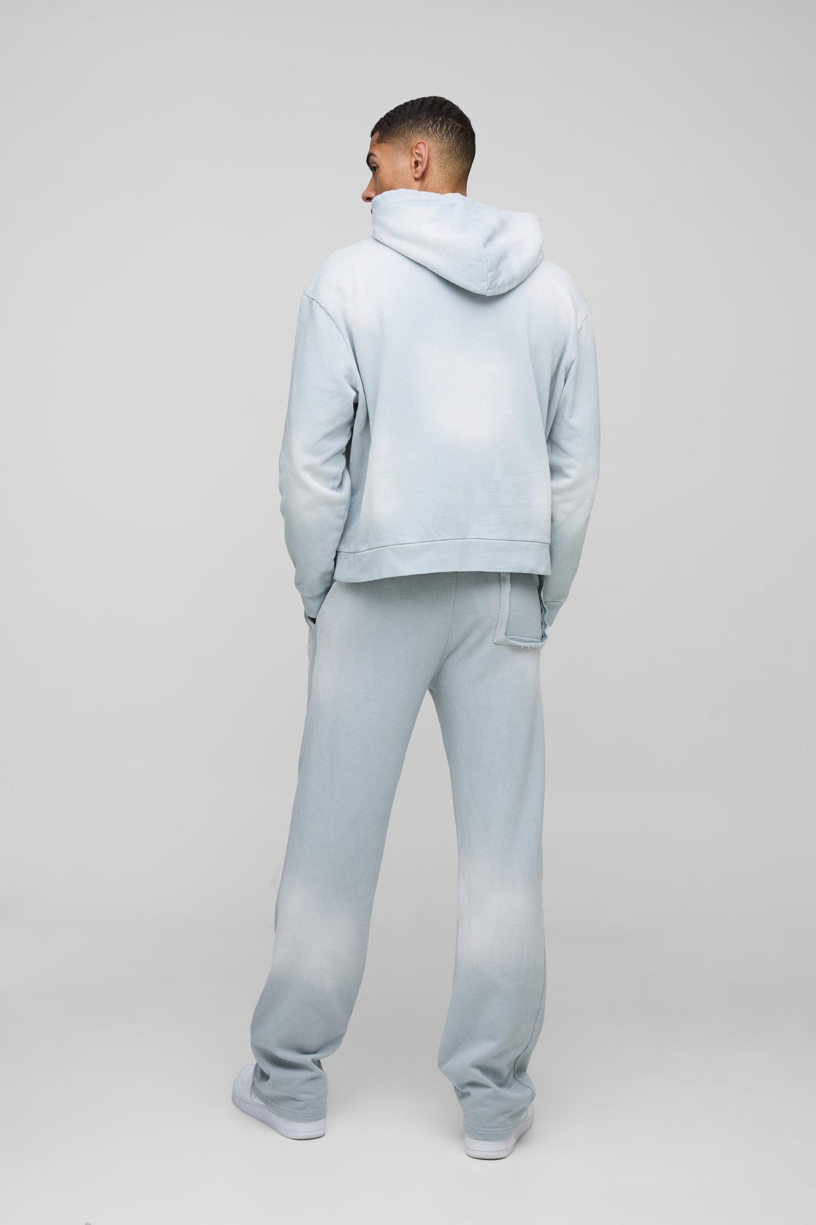 Oversized Boxy Official Distressed Pocket Hoodie | boohooMAN USA Product Image