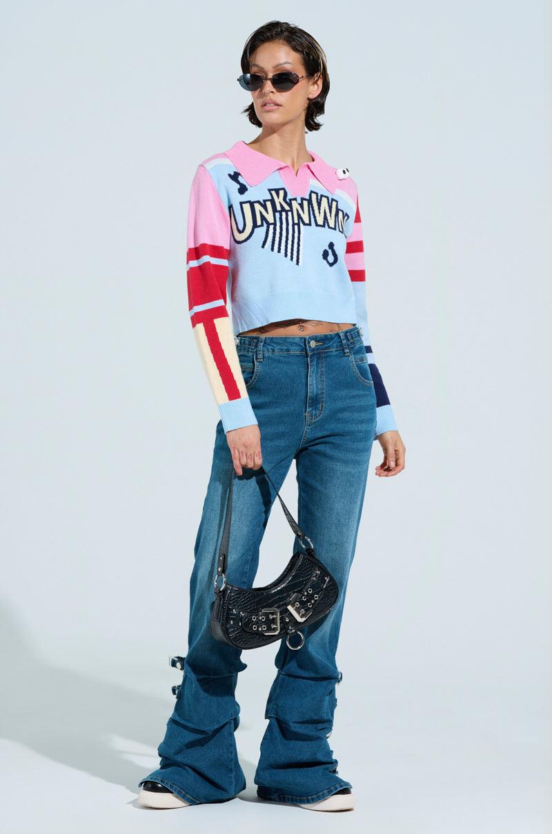 SABINE BUCKLE DETAIL JEANS Product Image