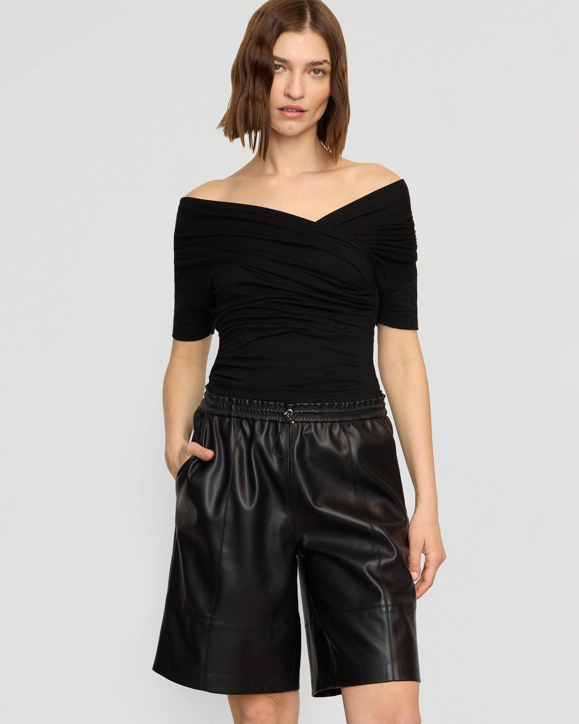 Thalia Ruched Off-Shoulder Tee Product Image