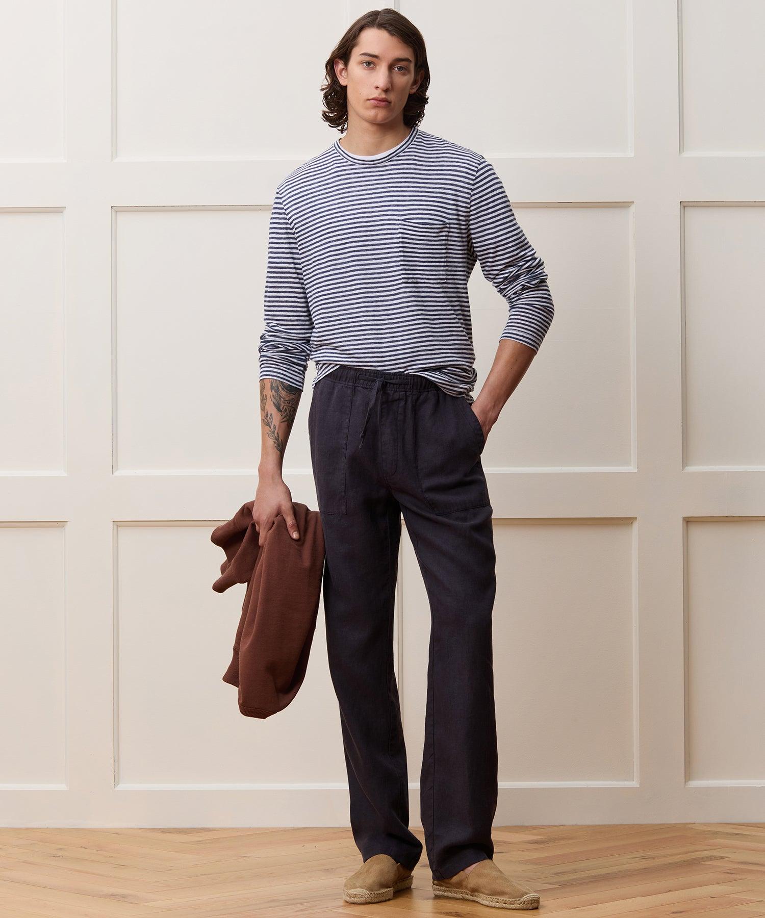 Straight Fit Linen Beach Pant Product Image