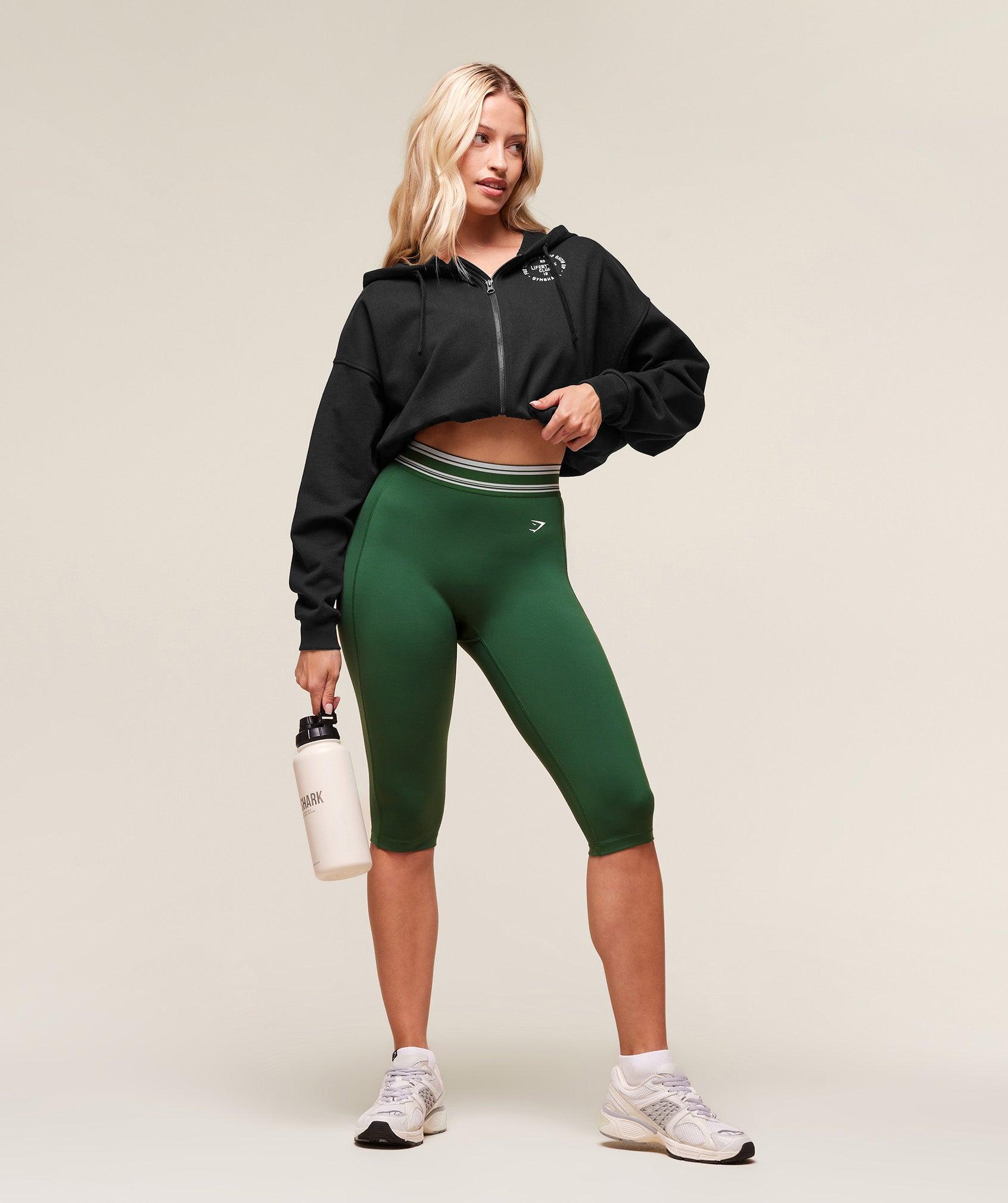 Gymshark Retro Capri Leggings - Classic Green Female Product Image