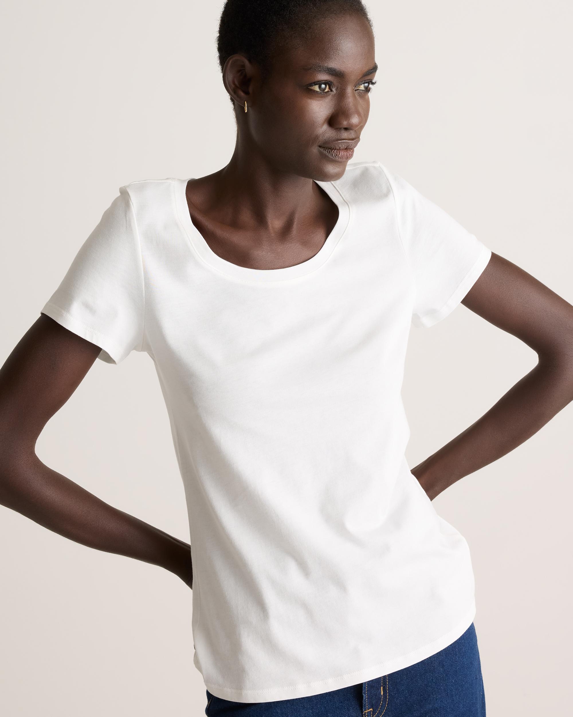 Quince | Women's Cotton Modal Crew Neck T-Shirt Size XS, Cotton/Modal Product Image