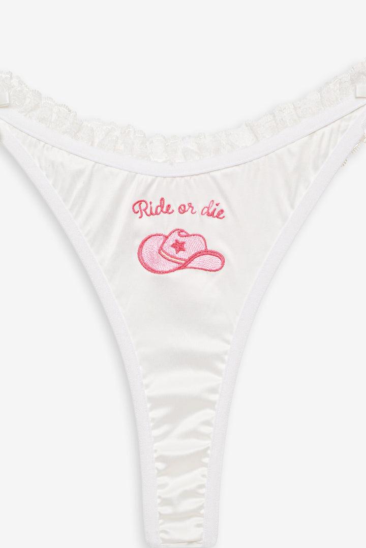 Bachelorette Thong Panty Pack — White Product Image