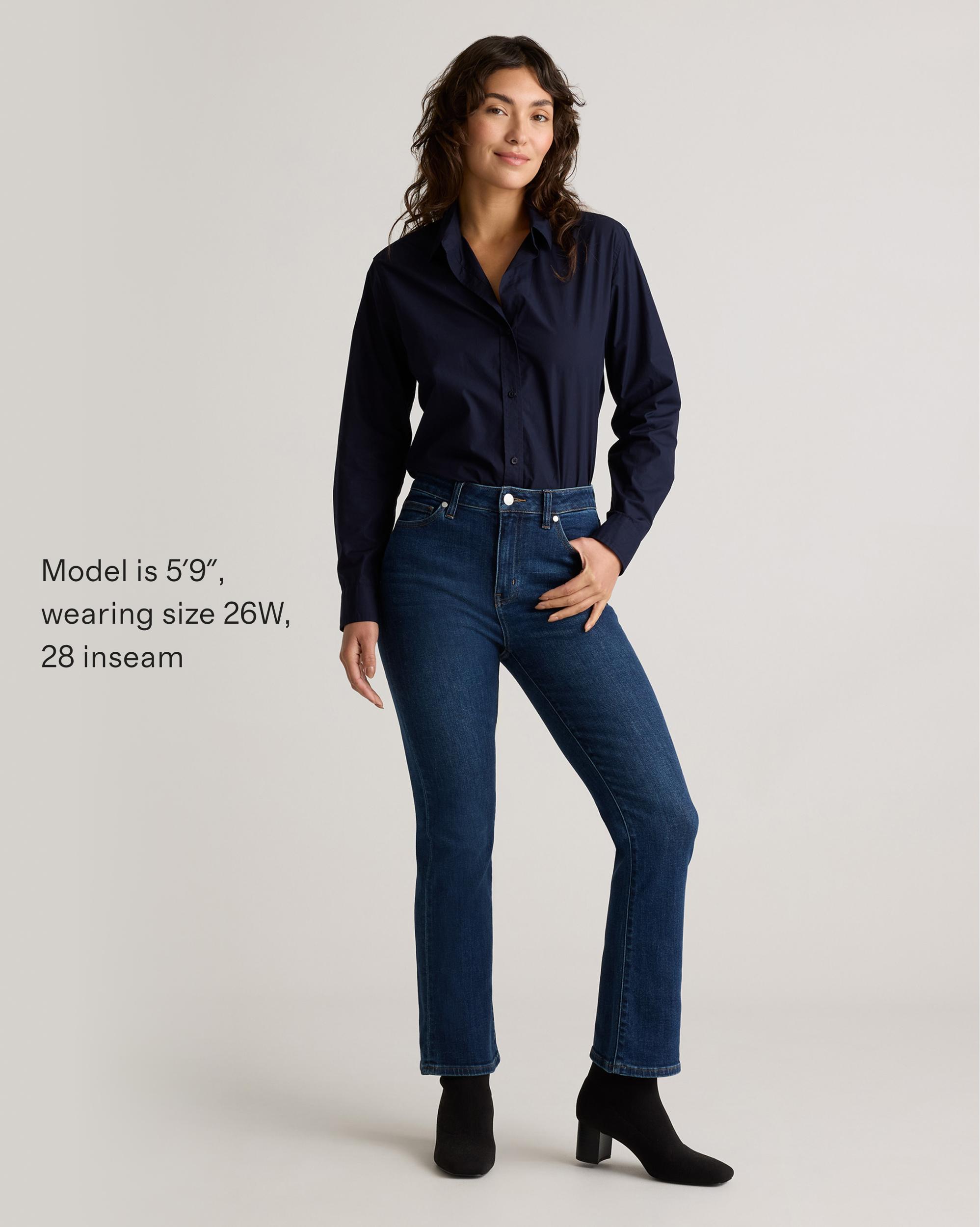 Quince | Women's Bella Stretch Kick Flare Jeans Organic Cotton Product Image
