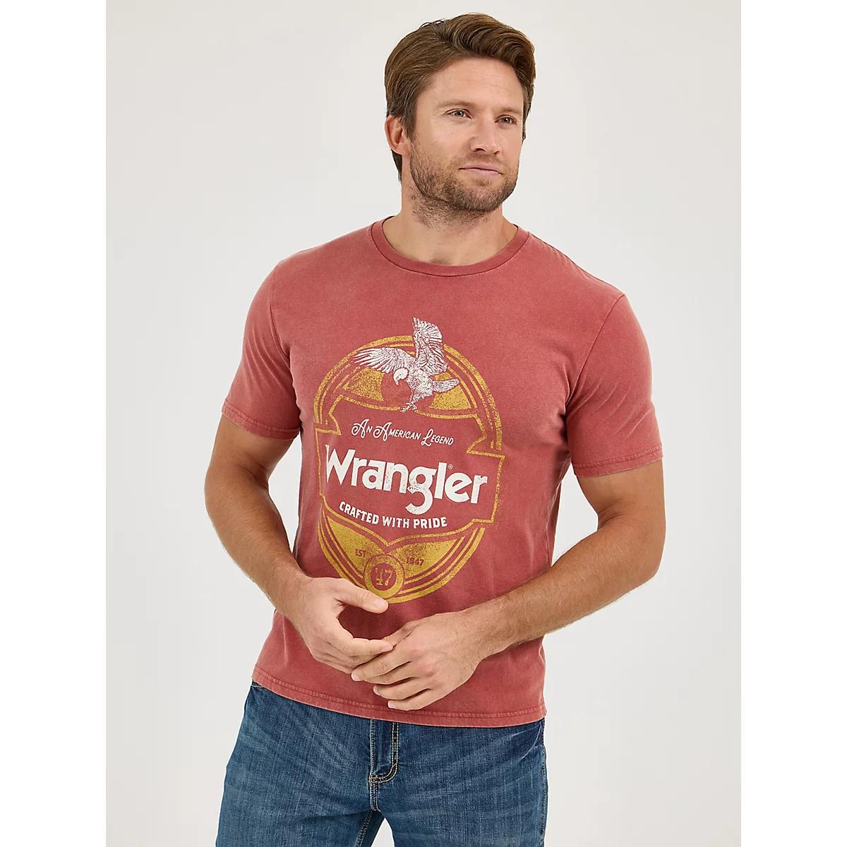 Men's Wrangler Crafted with Pride T-Shirt in Marsala Product Image