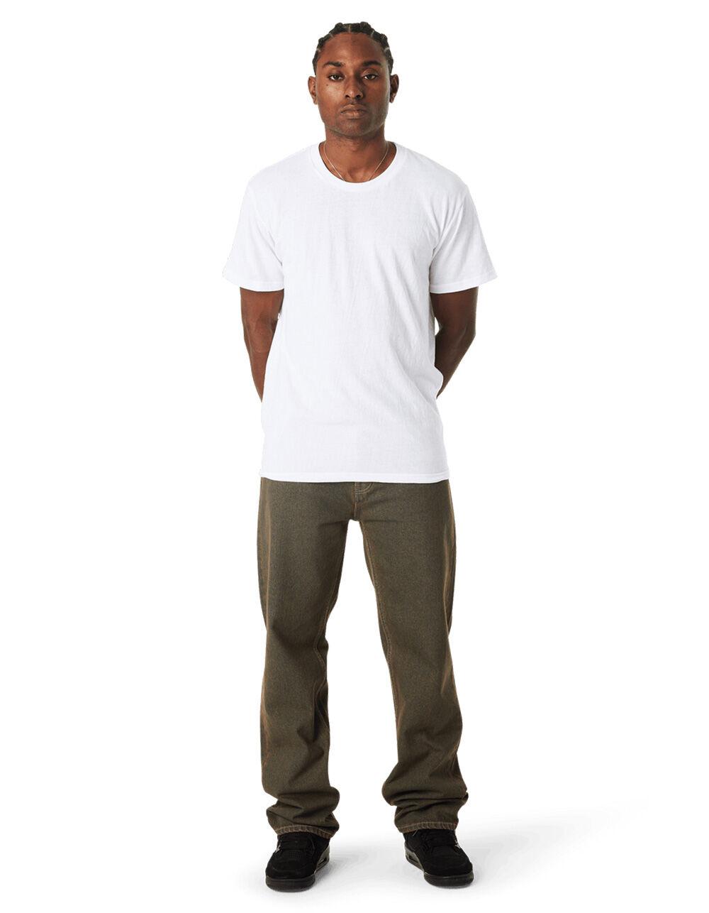 HUF Original Mens Straight Denim Pants - BROWN/BLUE Product Image