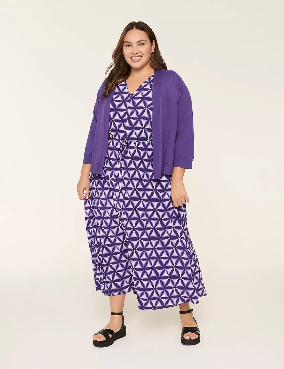 3/4-Sleeve Open-Front Shrug Product Image