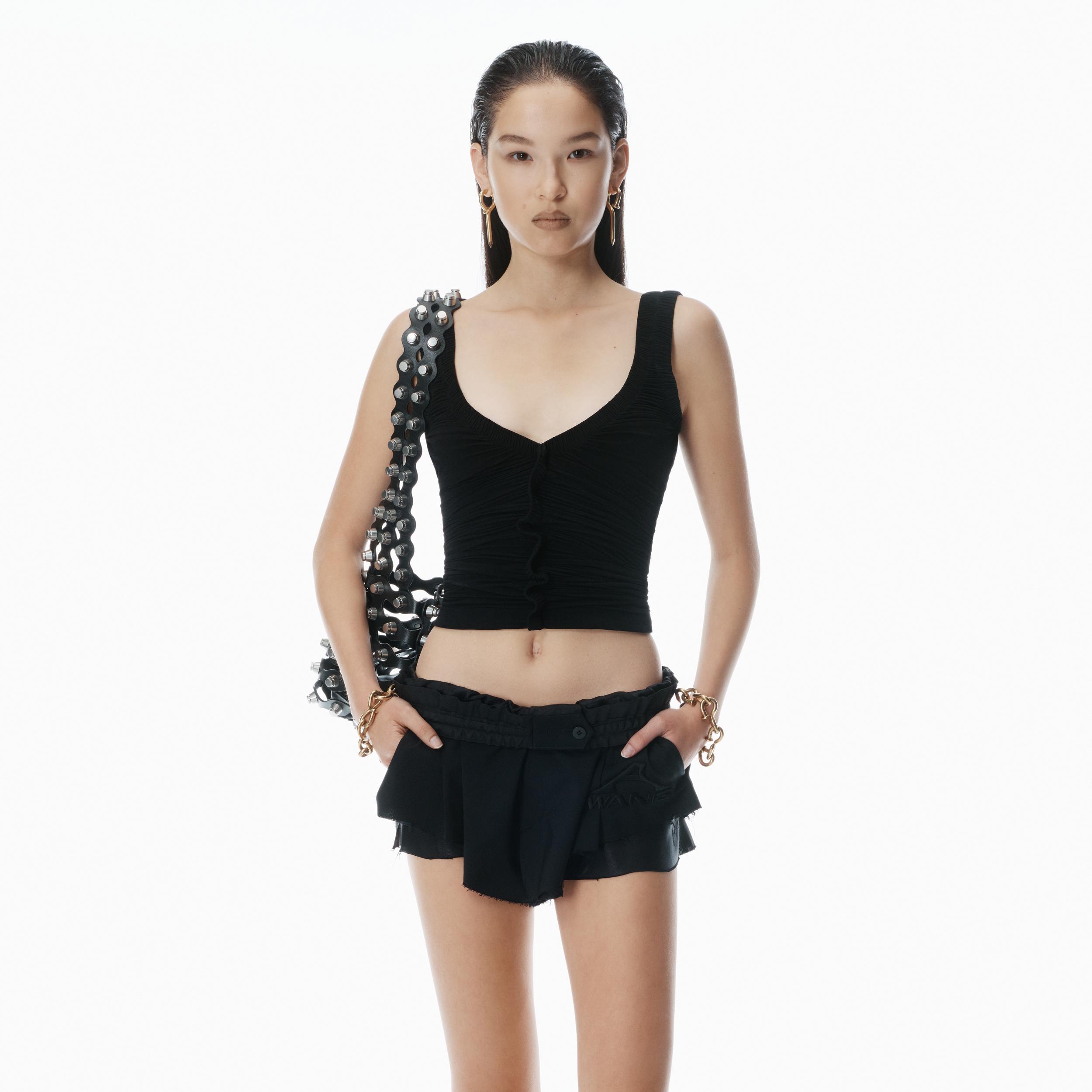 Sheer Ruched Tank Top Product Image