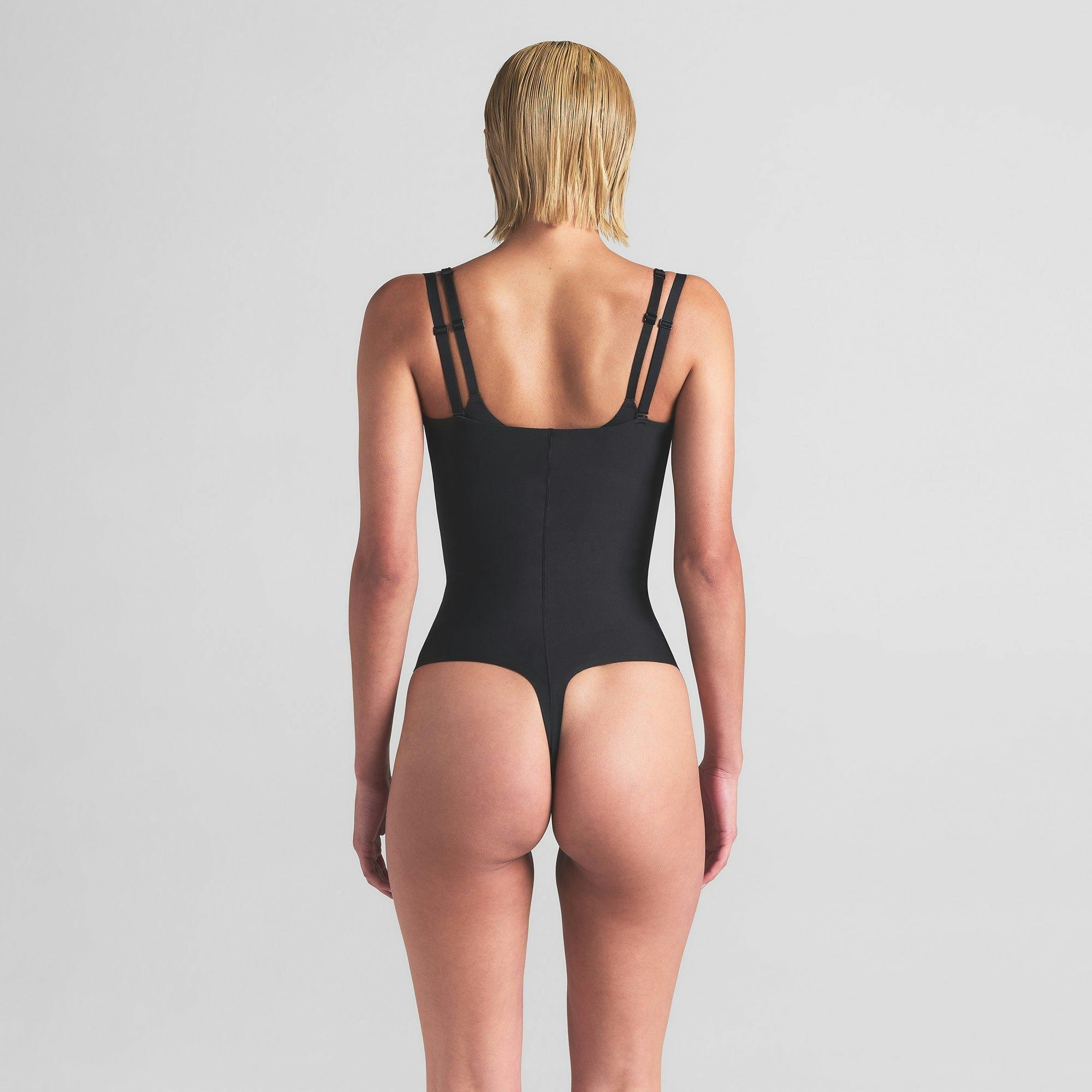 SKIMS BODY CORE SCULPT OPEN BUST THONG BODYSUIT | ONYX Product Image