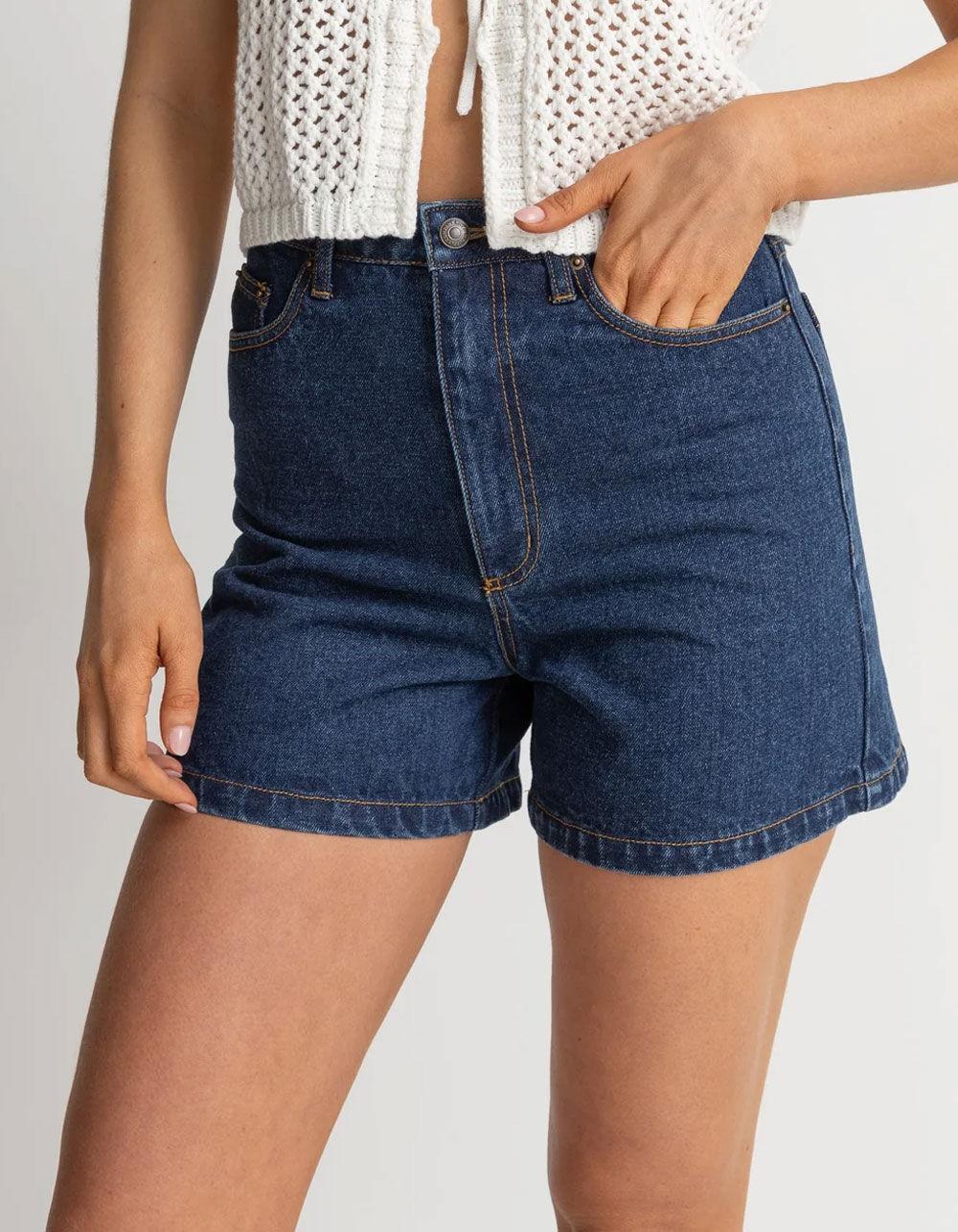 RHYTHM Escape Womens Denim Shorts - DENIM Product Image