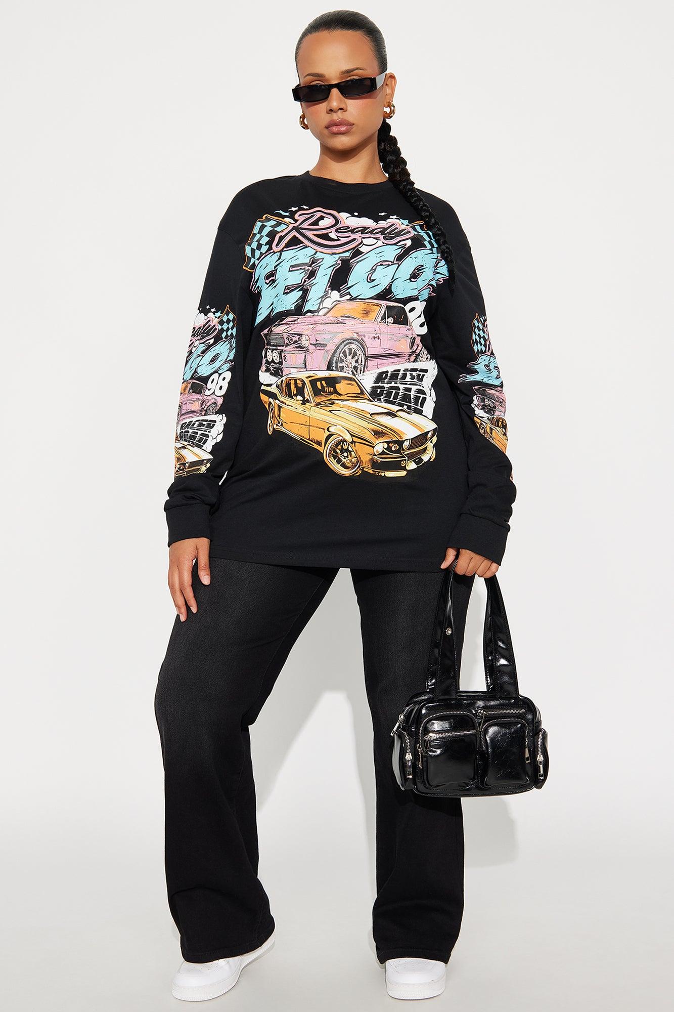 Racing Long Sleeve Tee - Black Female Product Image