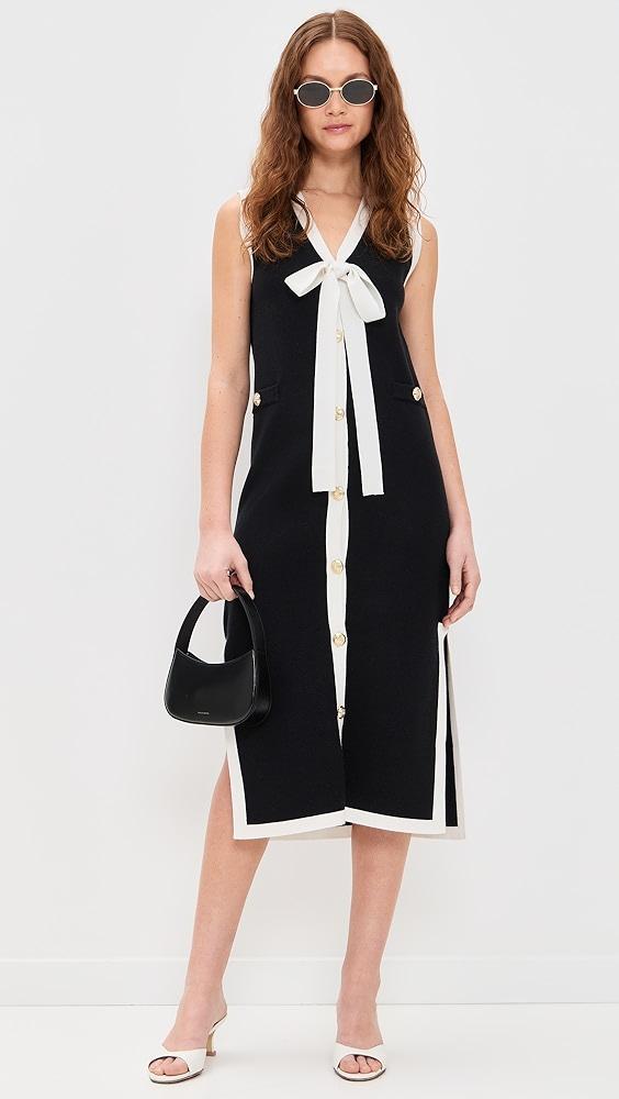 English Factory Knit Midi Dress With Ribbon Tie | Shopbop Product Image