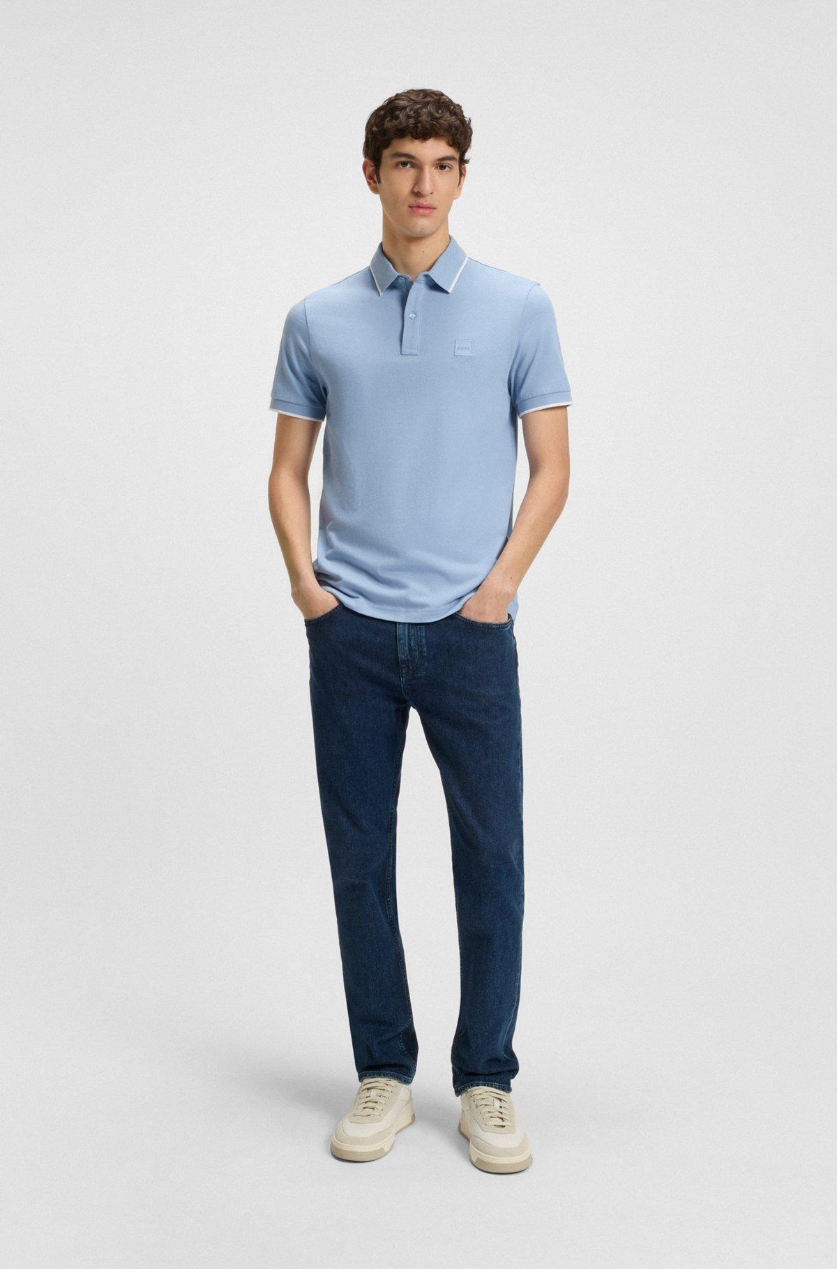 Slim-fit polo shirt in stretch-cotton piqué Product Image
