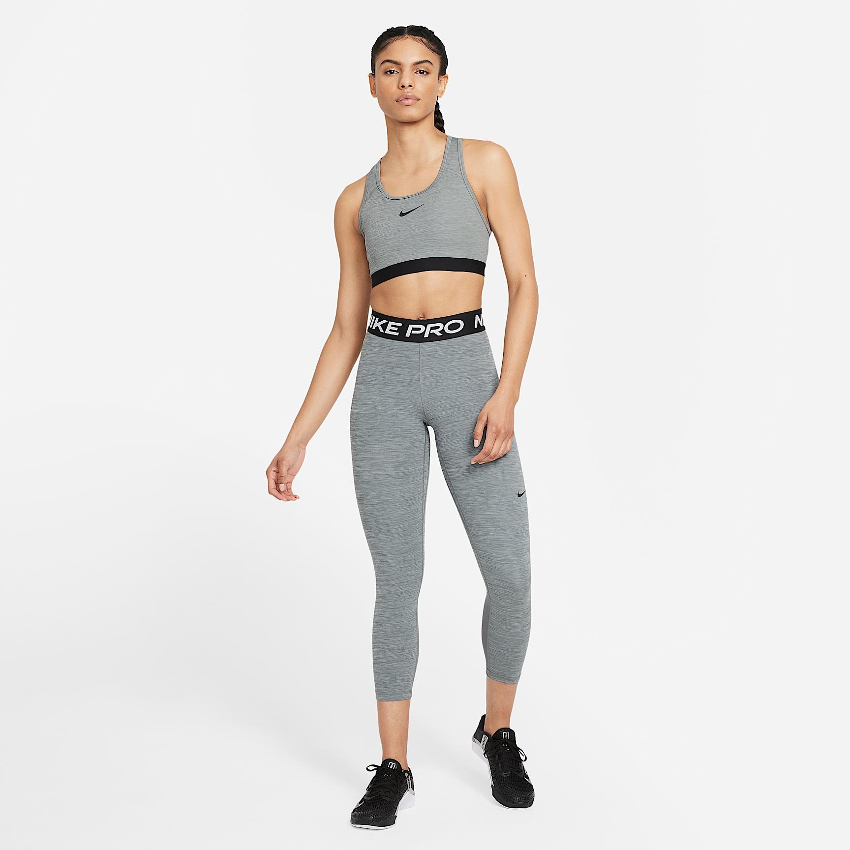 Womens Nike Pro Mid-Rise Crop Mesh-Panel Leggings | CZ9803-084 Product Image