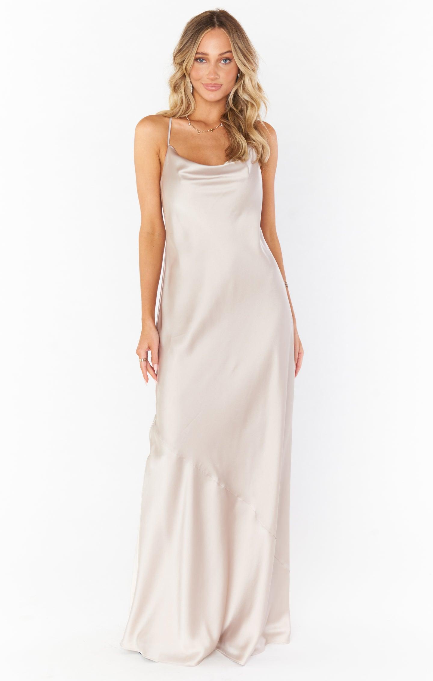 Tuscany Maxi Slip Dress ~ Show Me The Ring Luxe Satin Product Image