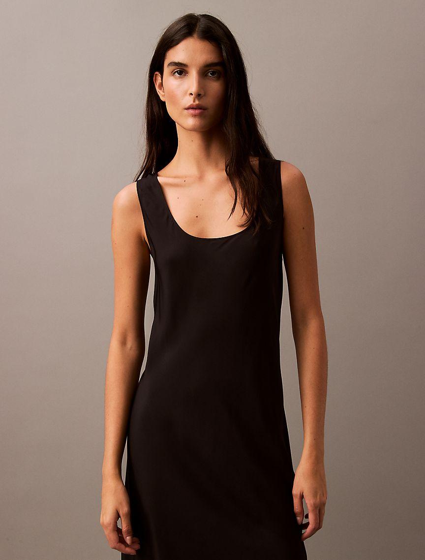 Viscose Twill Maxi Slip Dress Product Image