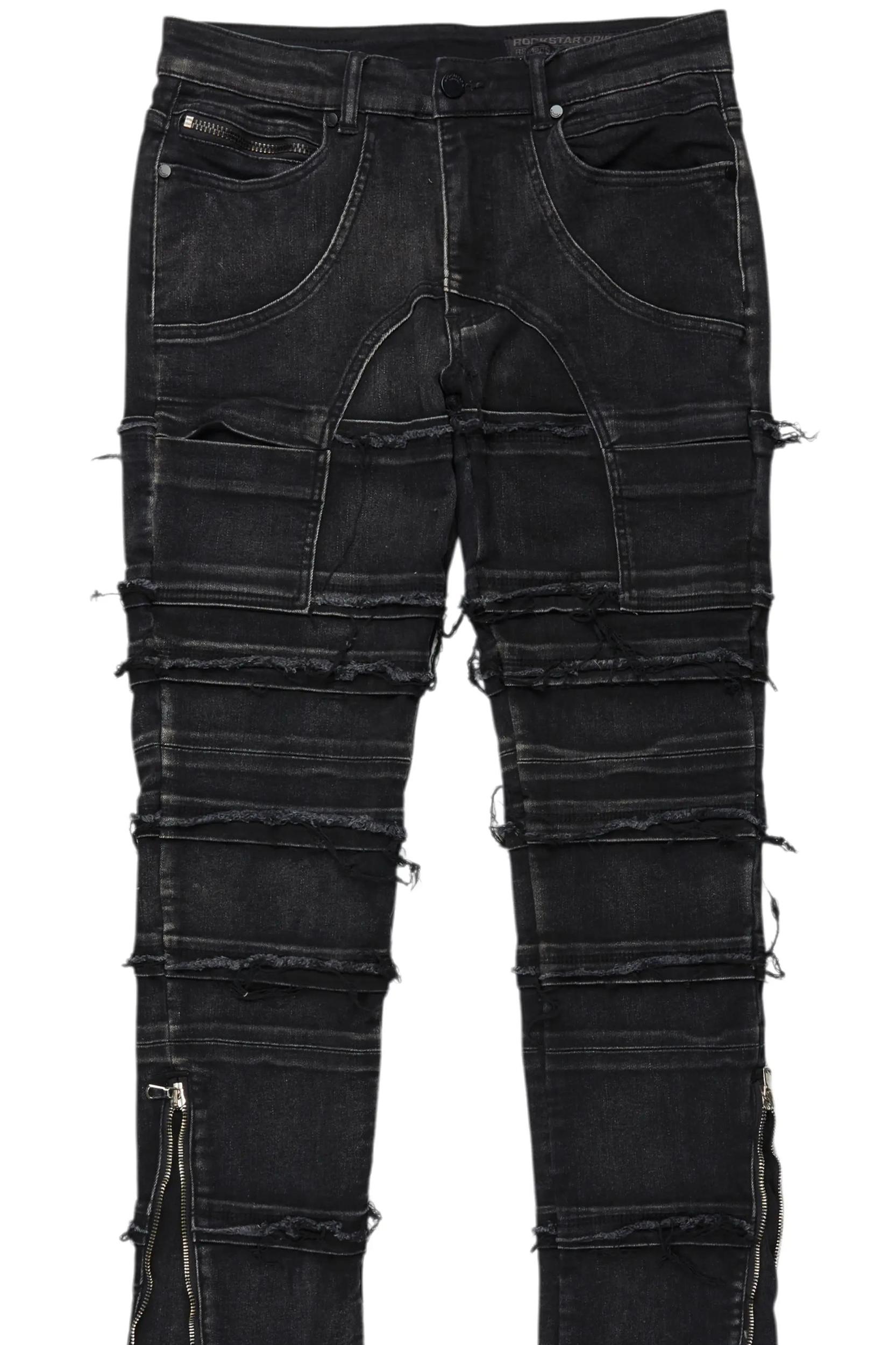 Horado Dark Grey  Stacked Flare Jeans Male Product Image