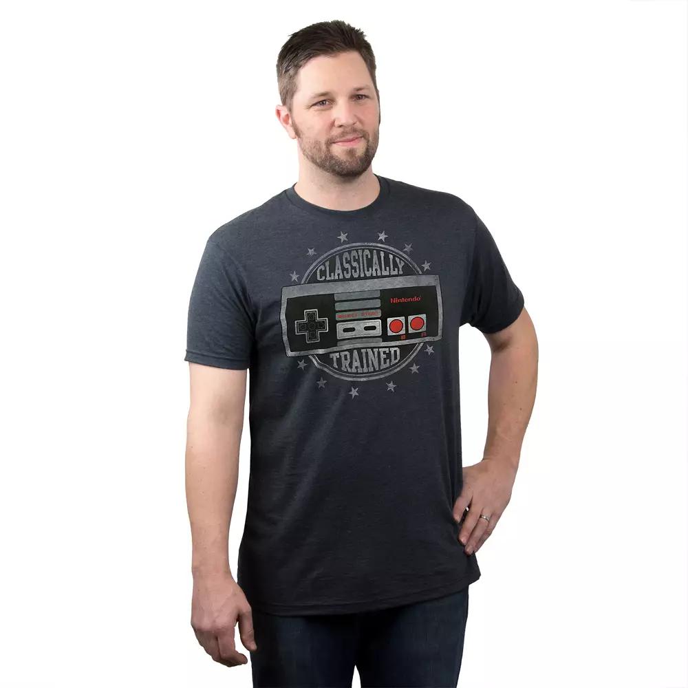 Men's Nintendo Classically Trained Tee, Size: Small, Grey Heather Product Image