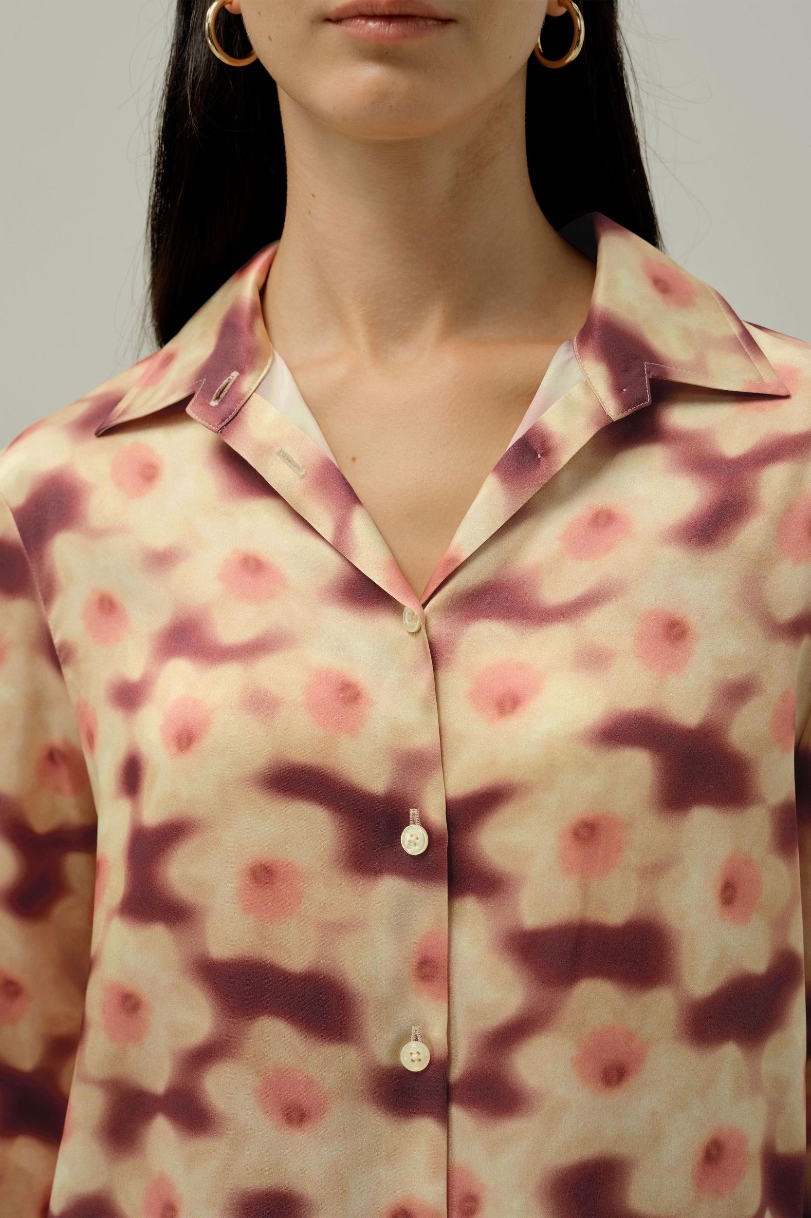 Daffodil Print Silk Blouse - Made With Liberty Fabric Product Image