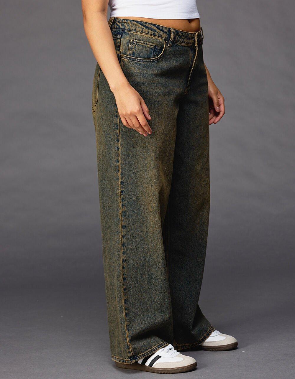 RSQ Womens Low Rise Baggy Jeans - DARK TINT Product Image