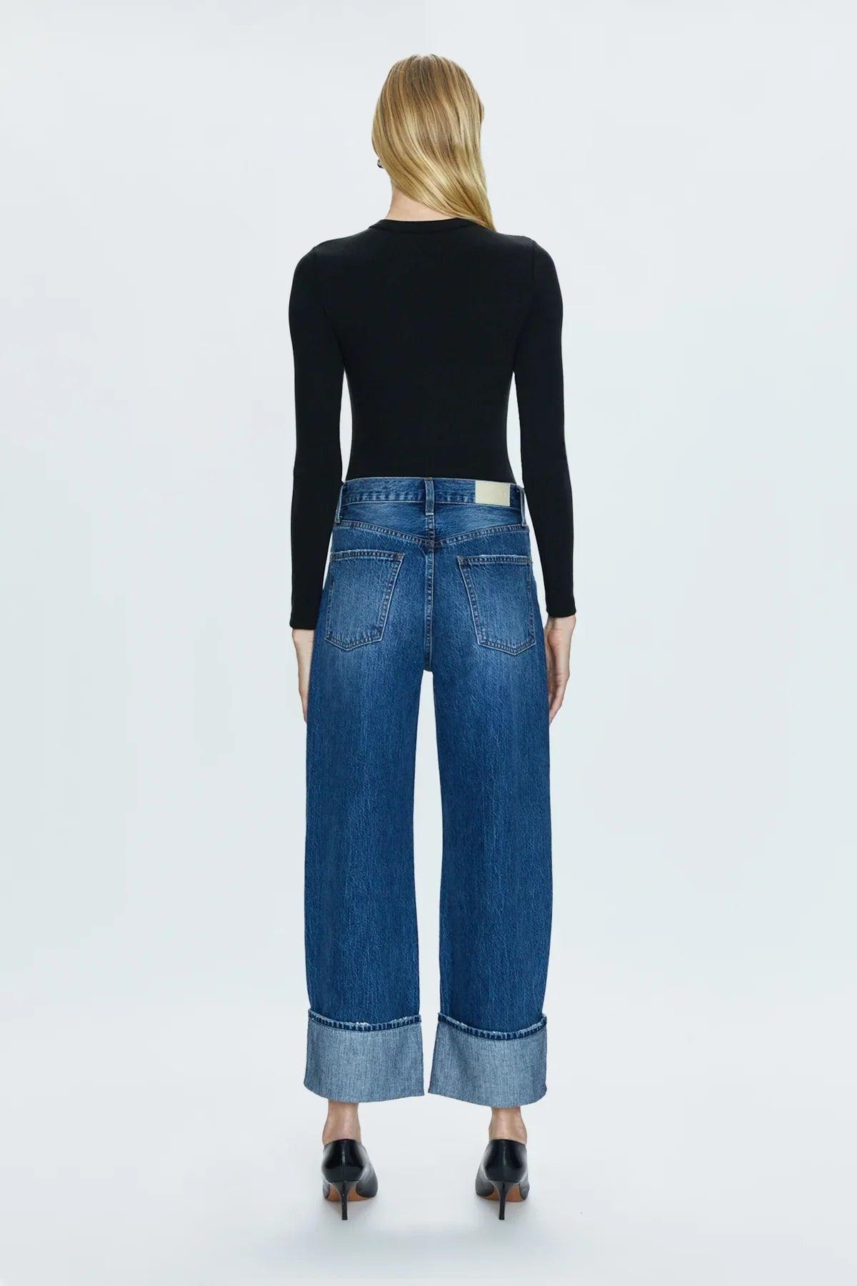 Pistola Ryder High Rise Cuffed Straight Jeans Product Image