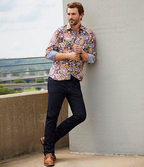 Cremieux Premium Denim Straight Fit Dark Wash Stretch Jeans Product Image