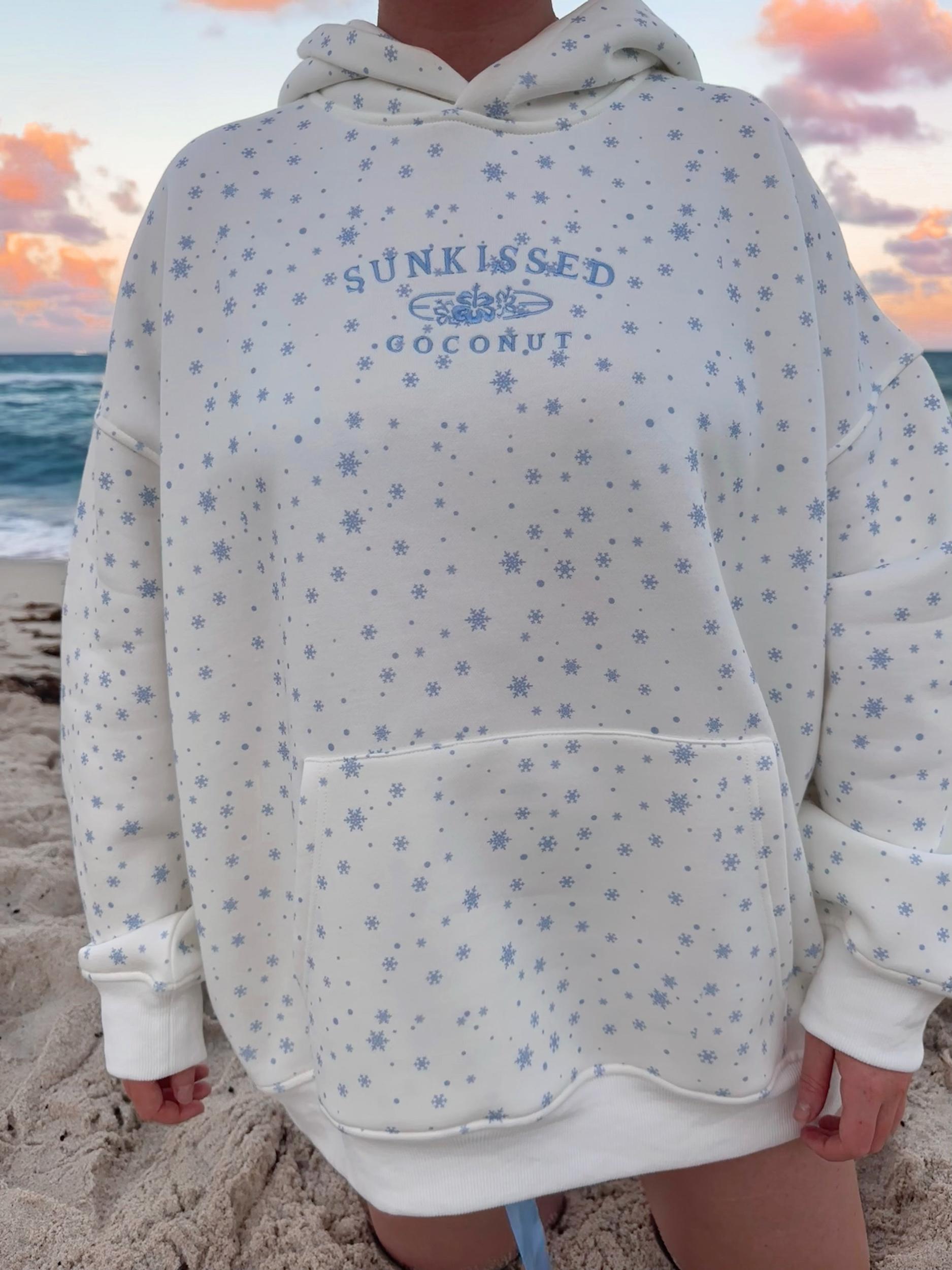 Snowflake Sunkissedcoconut Embroider Hoodie Product Image