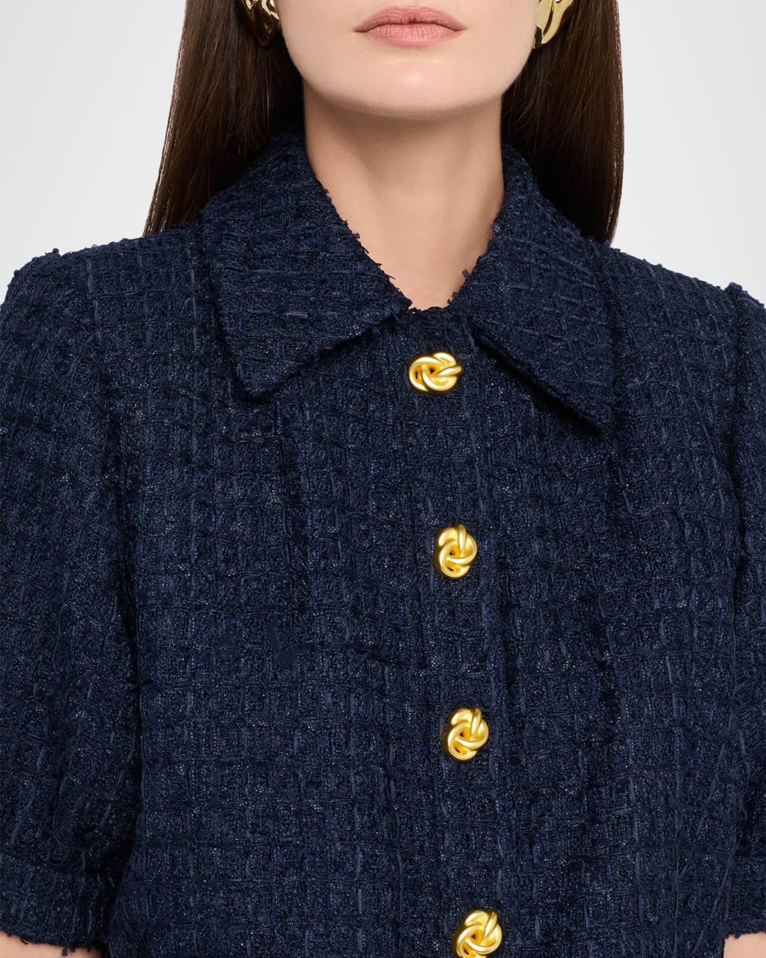 Cove Cropped Short-Sleeve Tweed Jacket Product Image