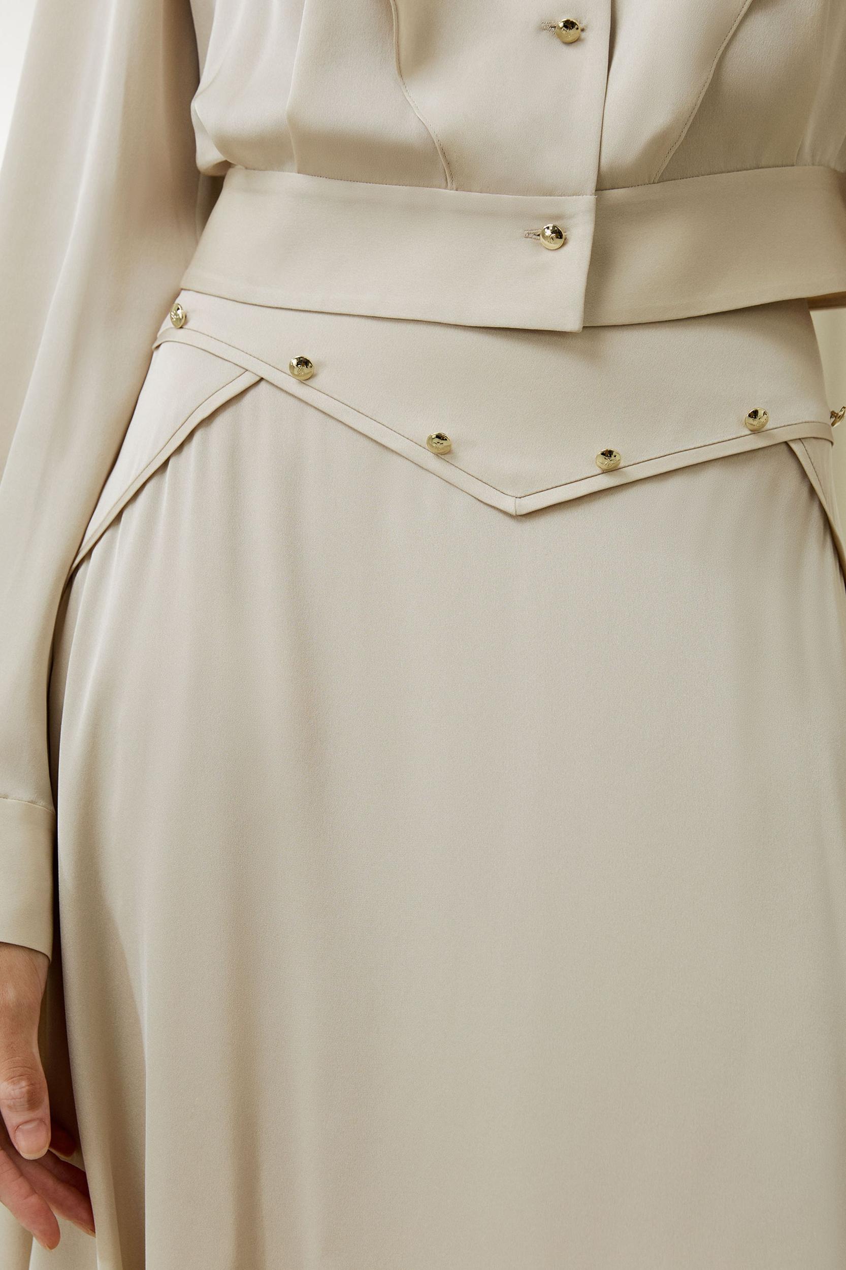 Flowy A-line Midi Skirt With Gridle Product Image