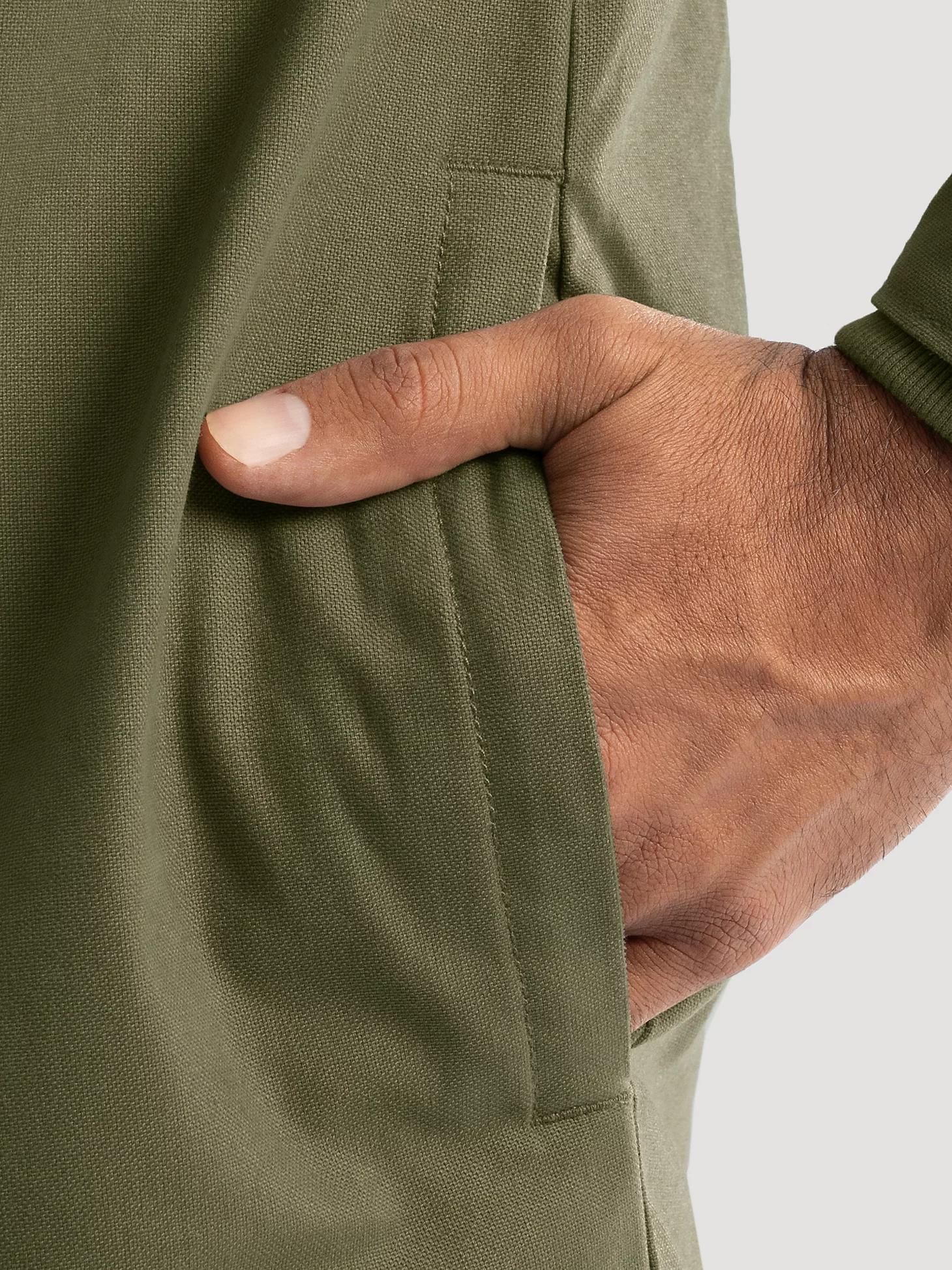 Men's Hooded Workwear Quilted Lined Shirt Jacket in Grape Leaf Product Image