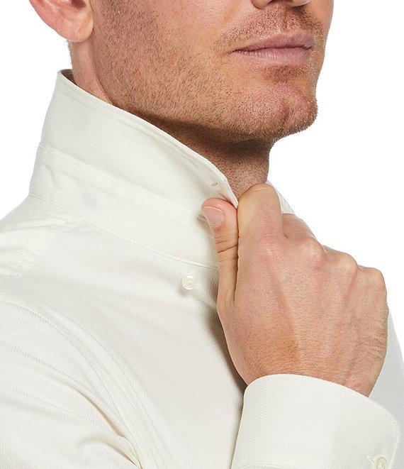 Perry Ellis Solid Dobby Long Sleeve Woven Shirt Product Image