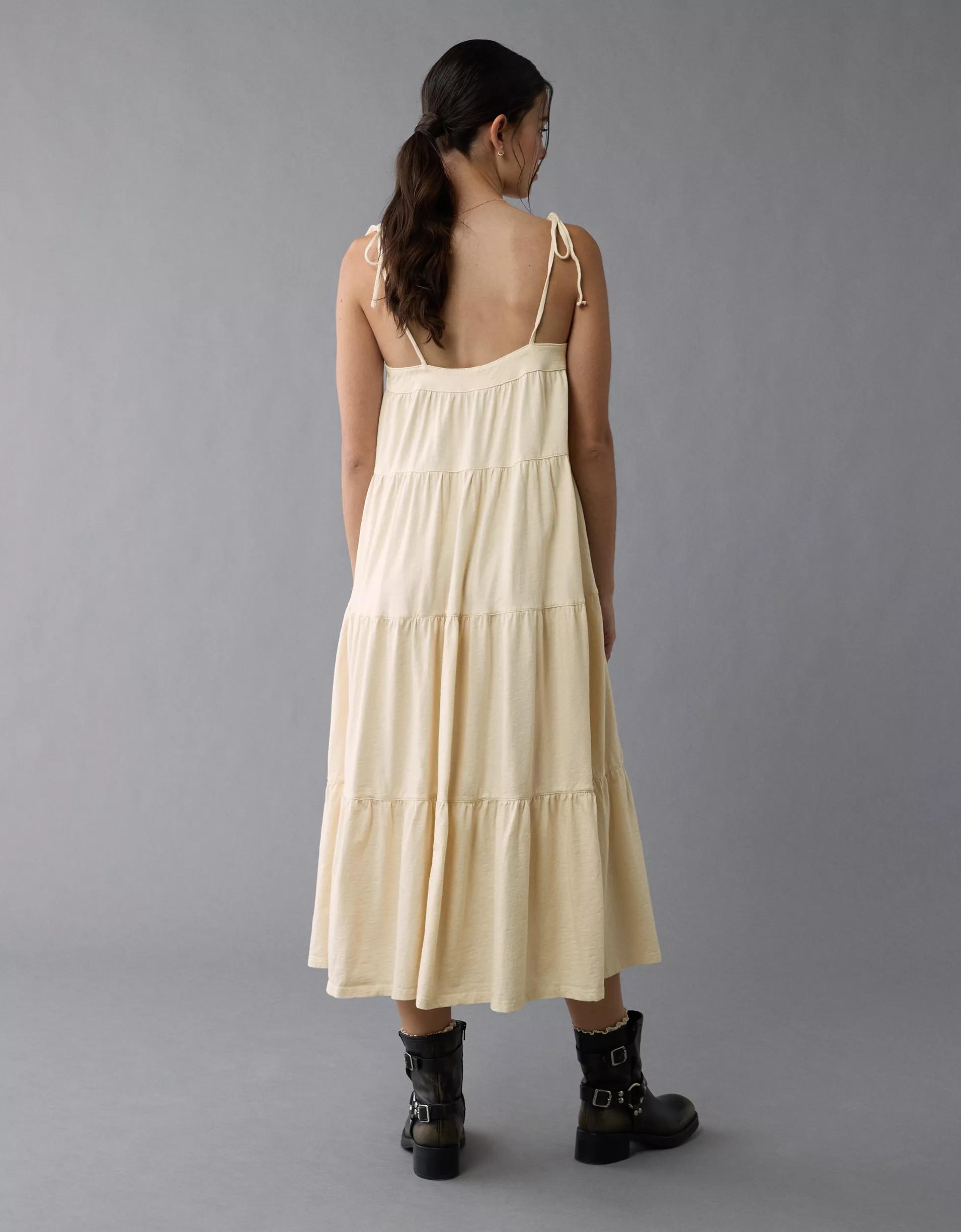AE Sunchaser Knit Tie Shoulder Maxi Dress Product Image