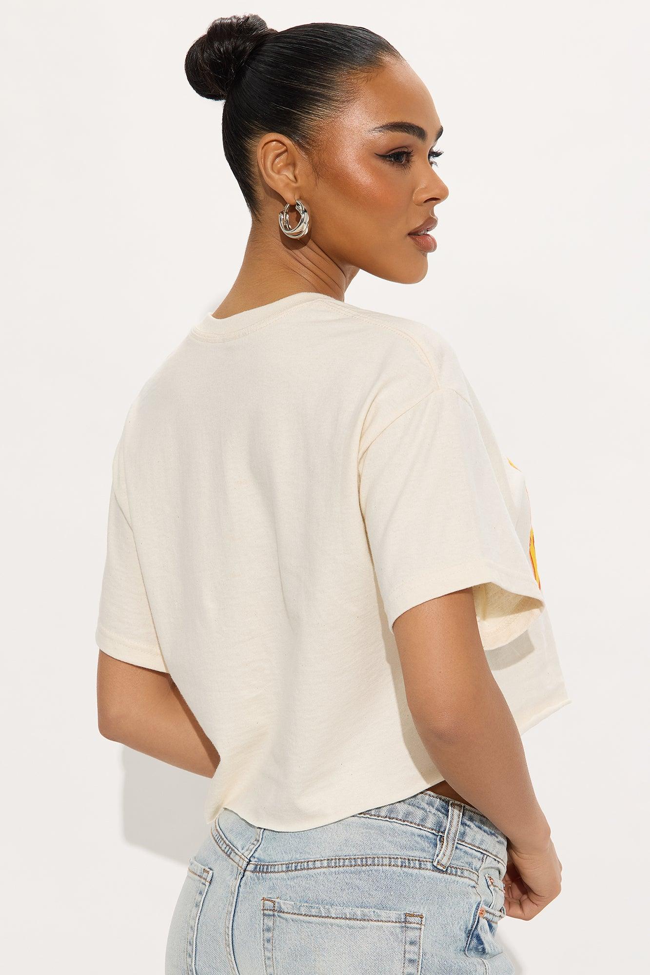 Day Drinkin' Cropped Tee - Natural Product Image