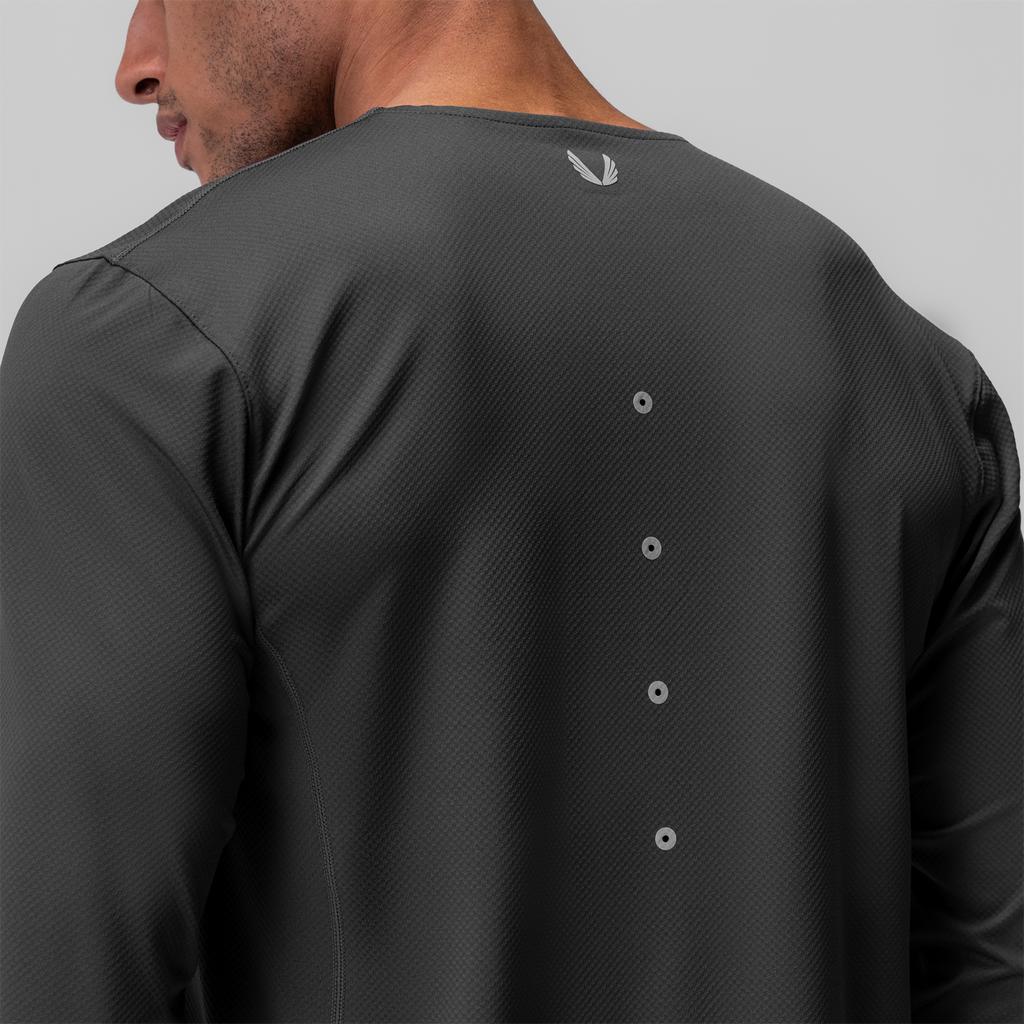 0907. AeroSilver® Training Long Sleeve - Space Grey "Space Bracket" Product Image