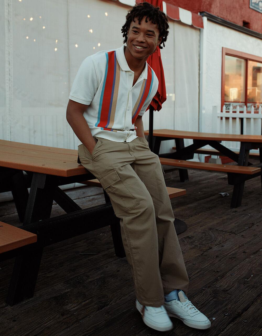 RSQ Mens Loose Cargo Ripstop Pants - ACORN Product Image