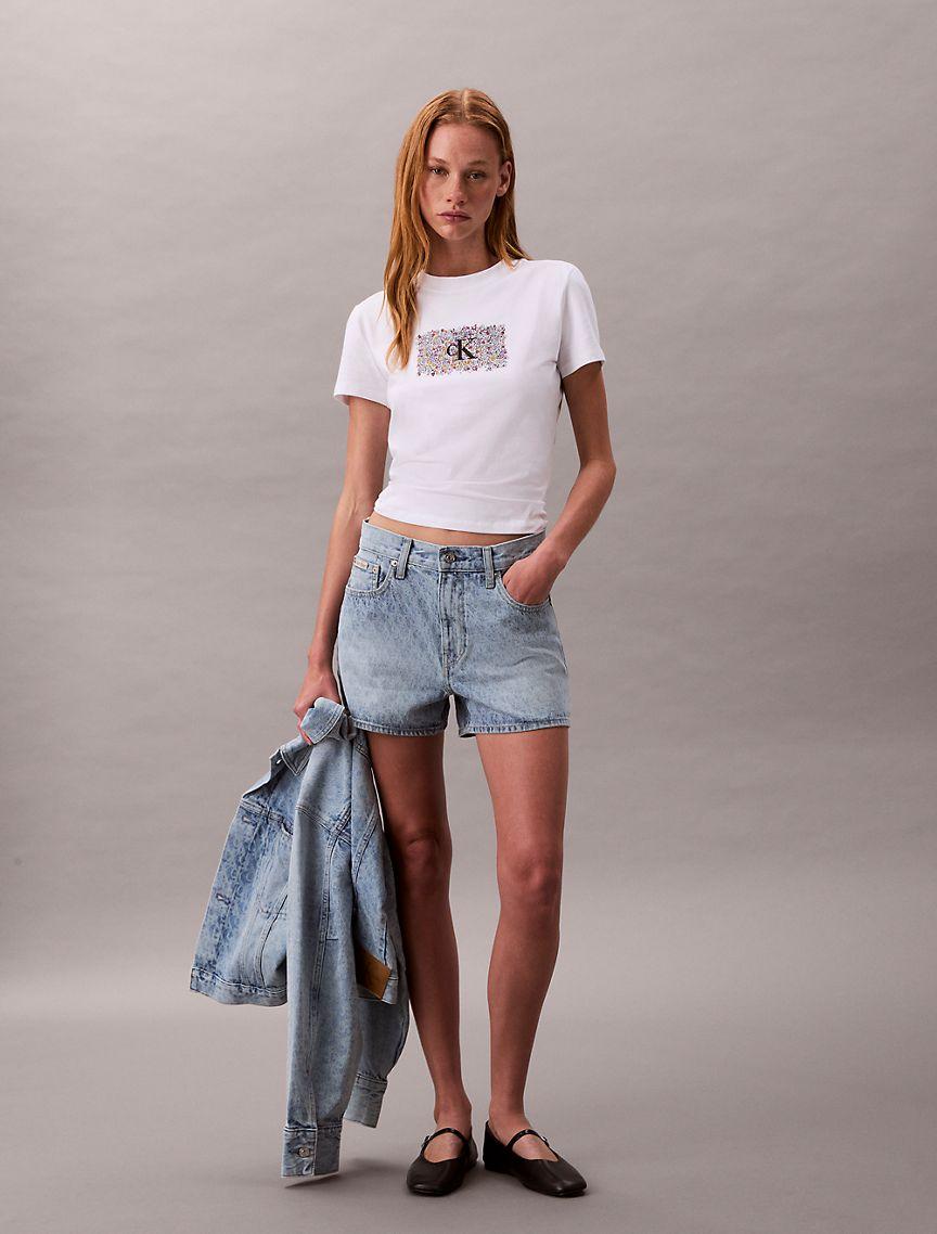 Slim Floral Monogram Logo Tee Product Image