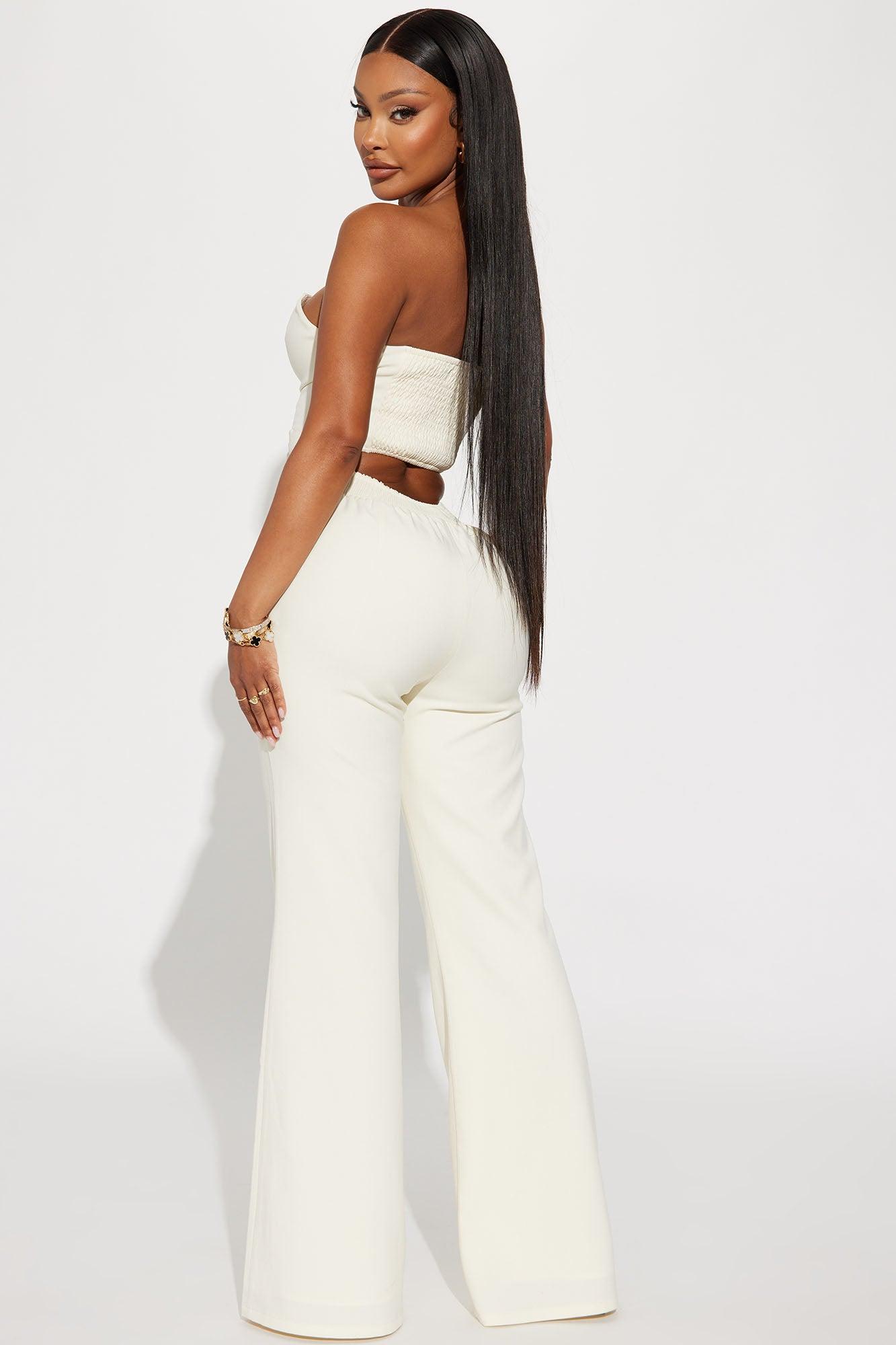 Amelia Two Piece Pant Suit - Cream Product Image