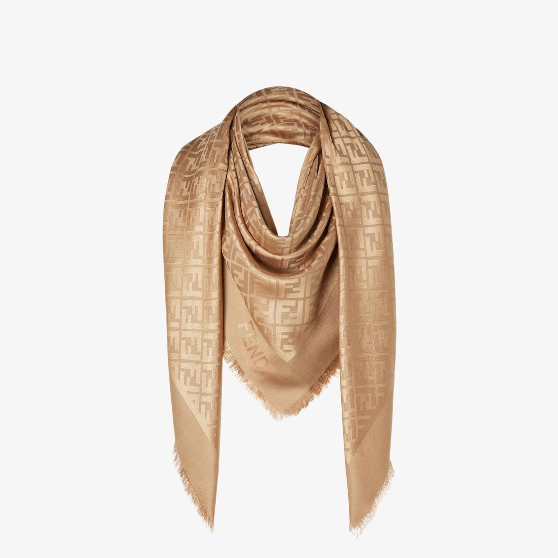 FF ShawlBrown silk and wool shawl Product Image