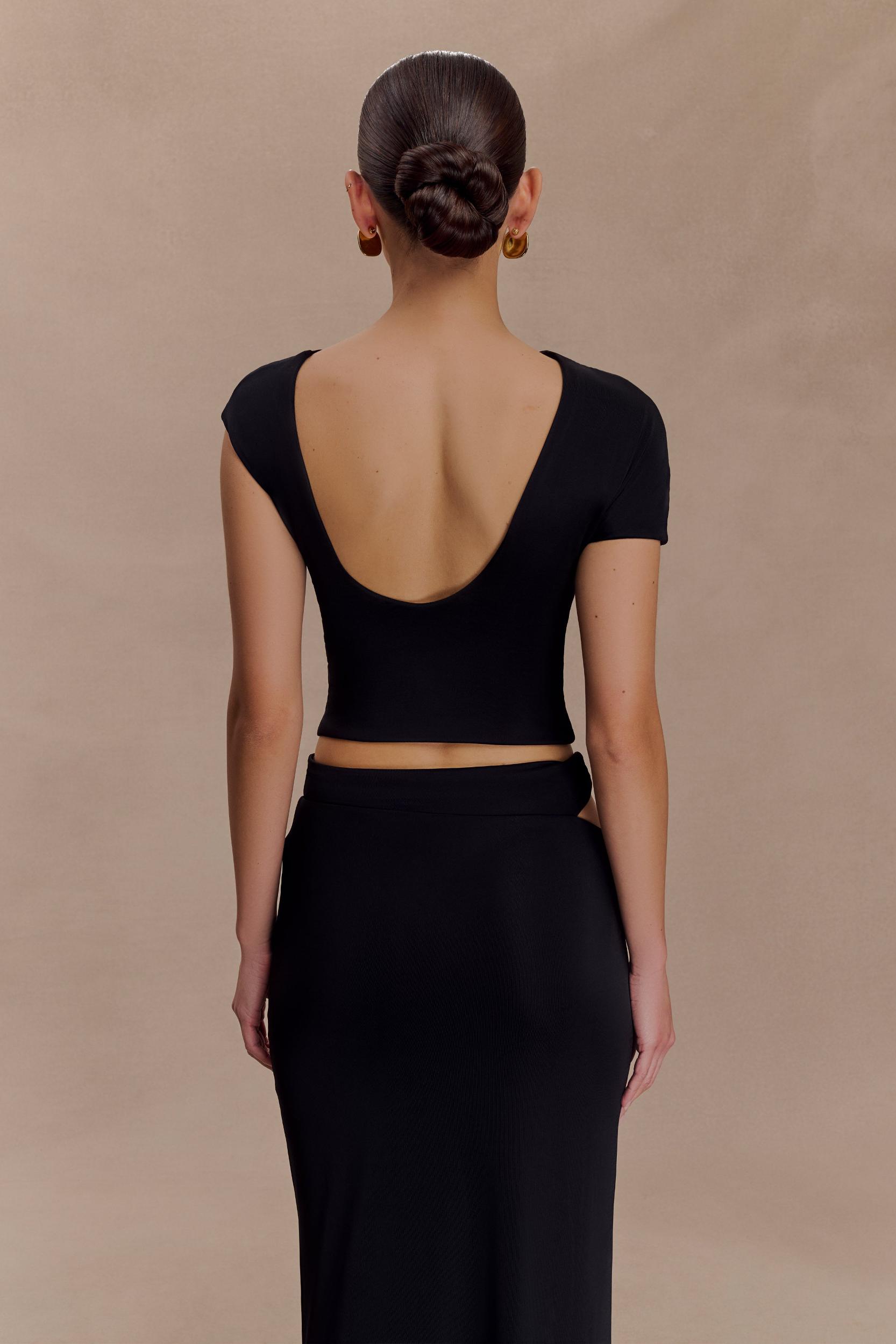 Haven Slinky Twist Top - Black Product Image
