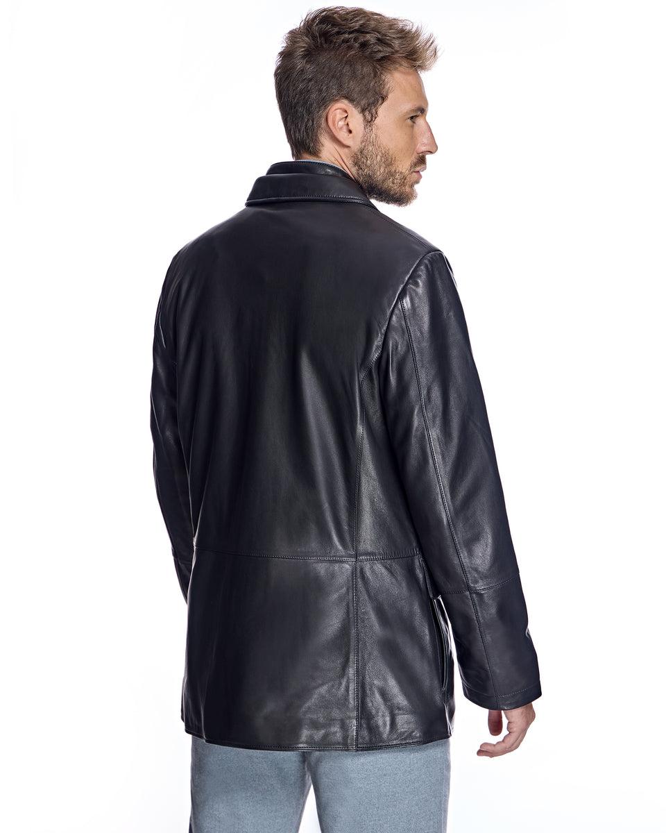 Men's Leather Blazer Product Image