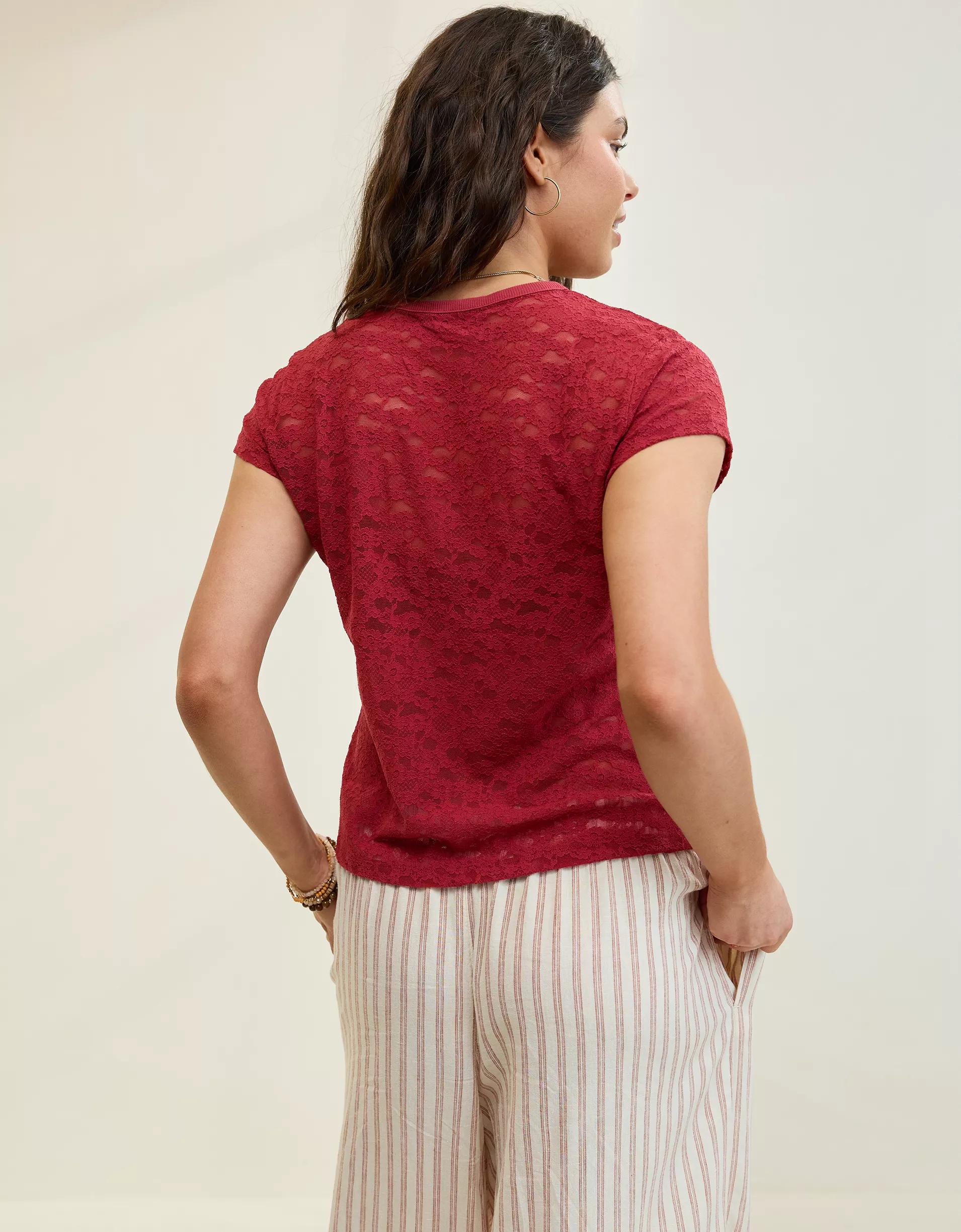 Aerie Lace Vintage T-Shirt Product Image