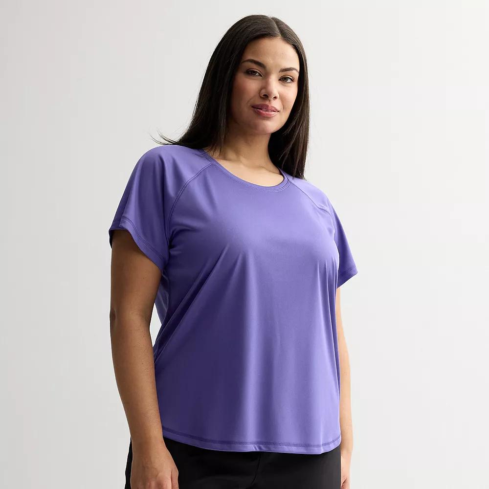 Plus Size Tek Gear® Dry Tek Short Sleeve Tee, Women's, Size: 4XL, Peyton Purple Product Image