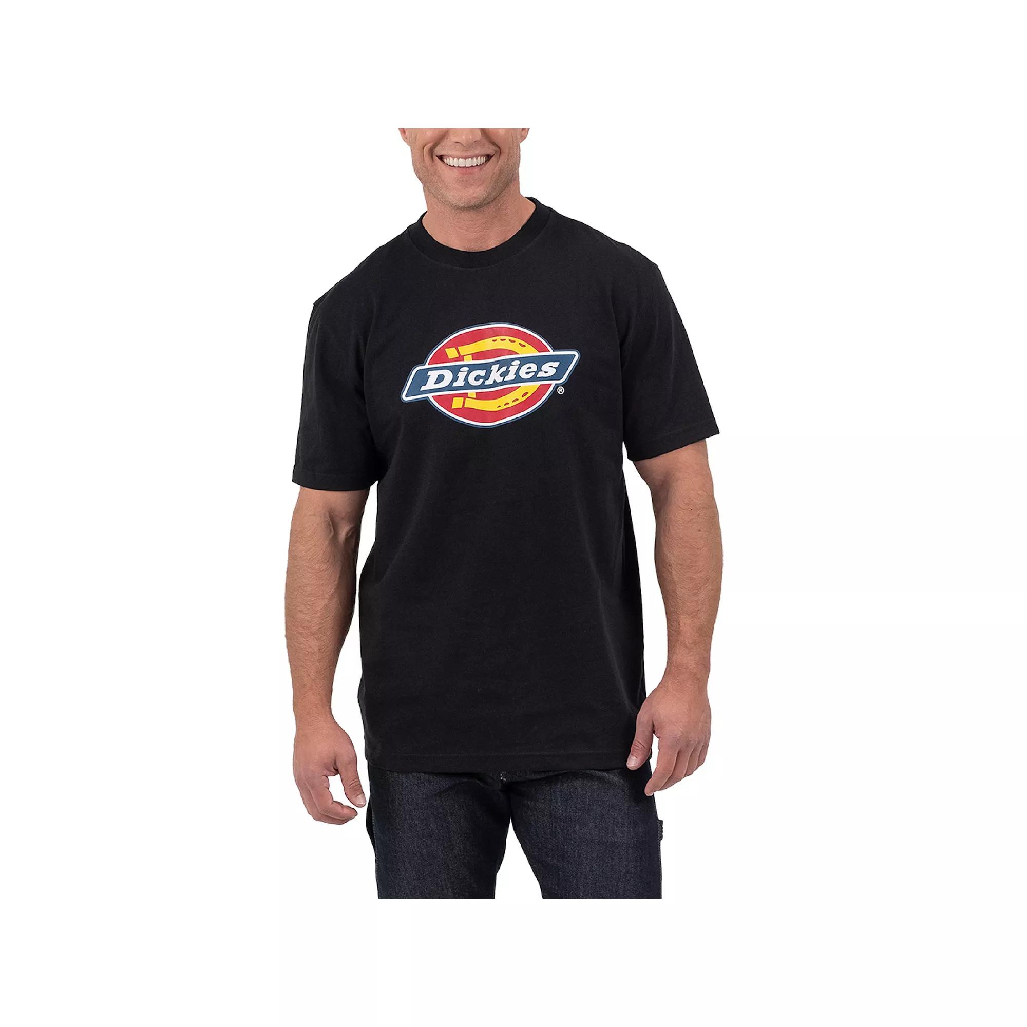 Men's Dickies Tri-Color Logo Graphic Tee, Size: Small, Knit Black Product Image