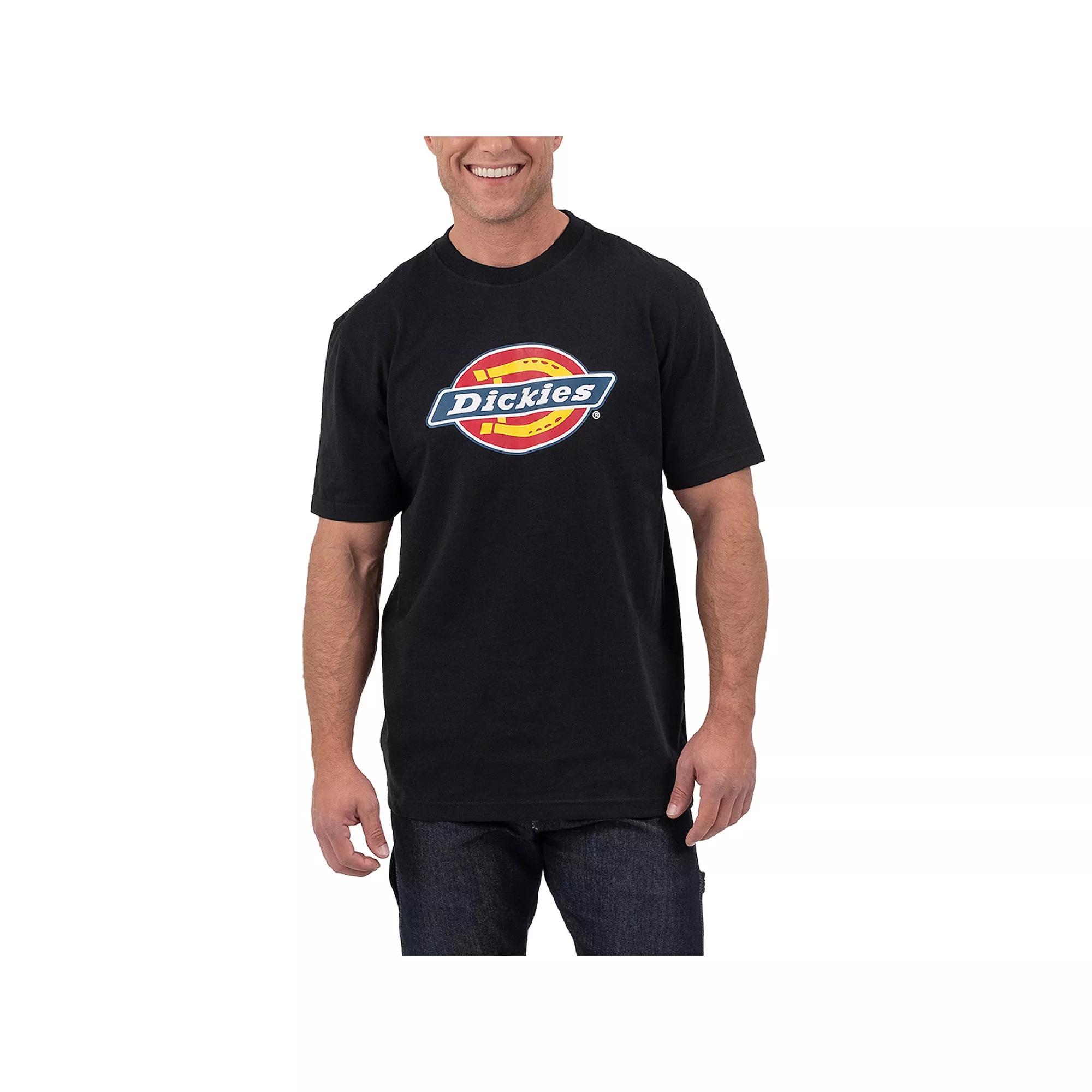Men's Dickies Tri-Color Logo Graphic Tee, Size: Small, Knit Black Product Image