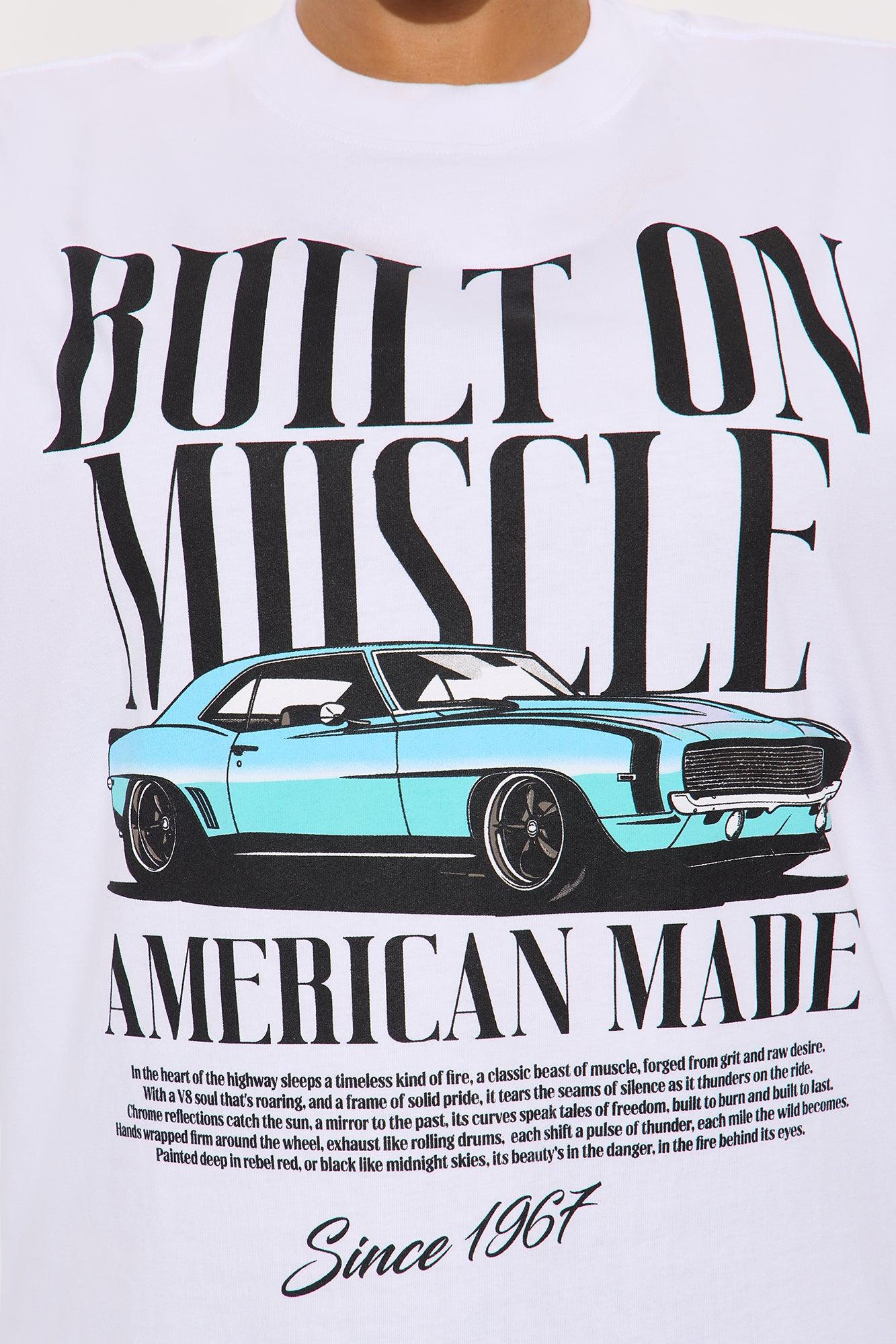 Built On Muscle Washed Tee - White Female Product Image