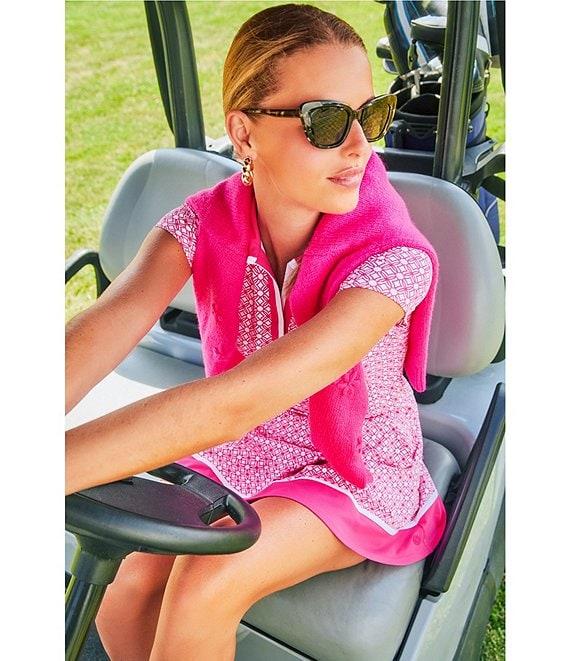 Lilly Pulitzer Jessamy UPF 50+ Luxletic Point Collar Short Sleeve Pleated Dress Product Image